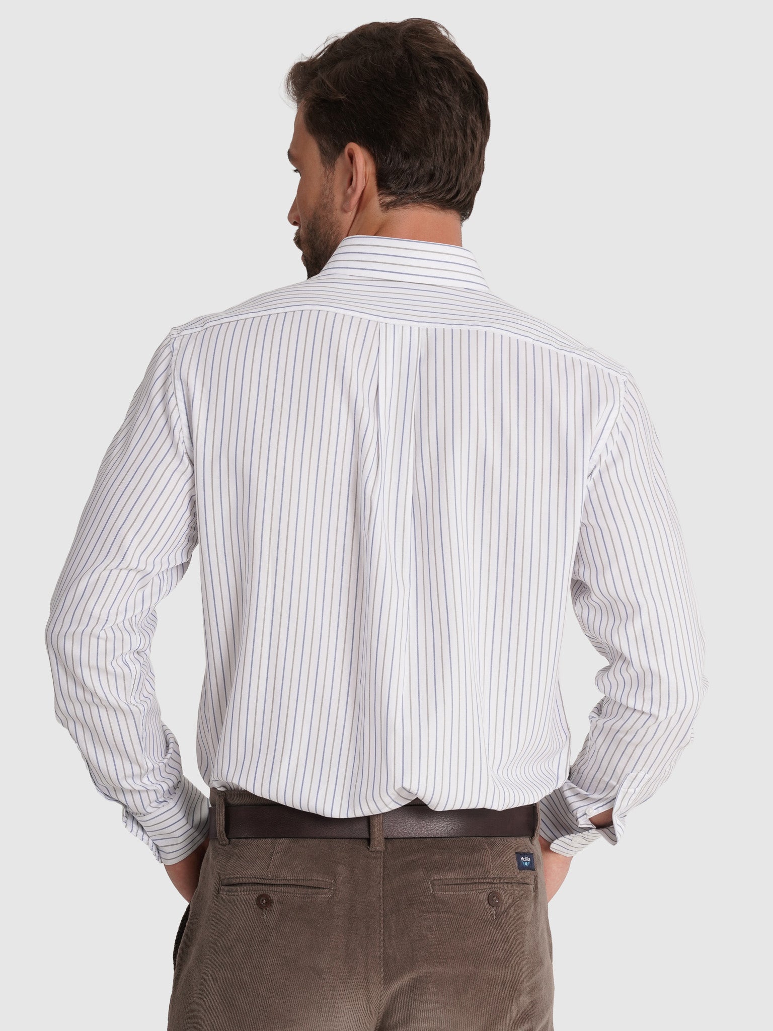 Camisa Algodão Azul Manga Comprida Regular Fit Mr. Blue