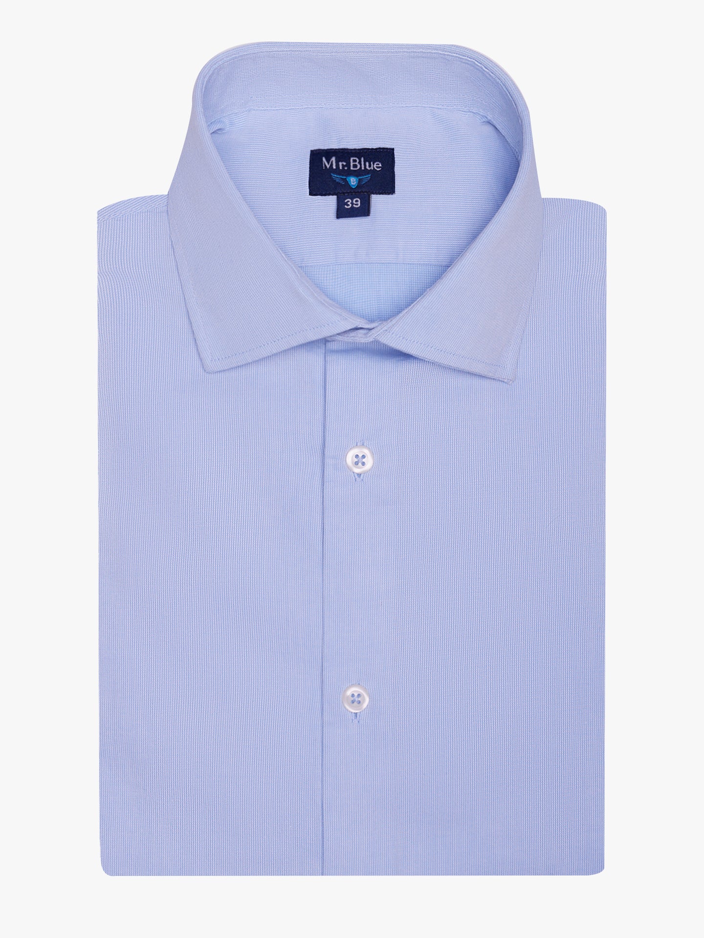 Camisa Classic Fit Dobby Branca Mr. Blue