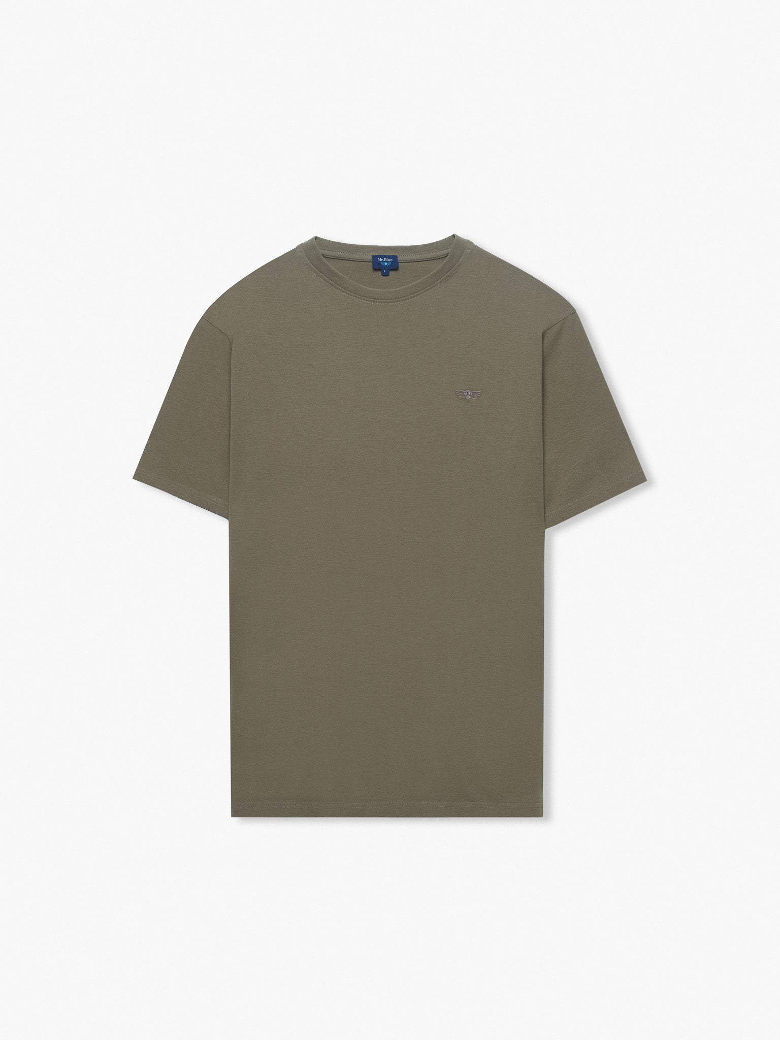 CAMISETA REGULAR FIT MANGA CORTA MARRÓN MR. AZUL