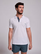 POLO BRANCO MANGA CURTA REGULAR FIT MR. BLUE