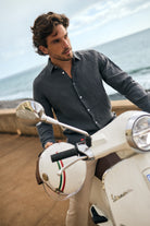 CAMISA CINZENTA MANGA COMPRIDA TAILORED FIT MARK BELLUCCI