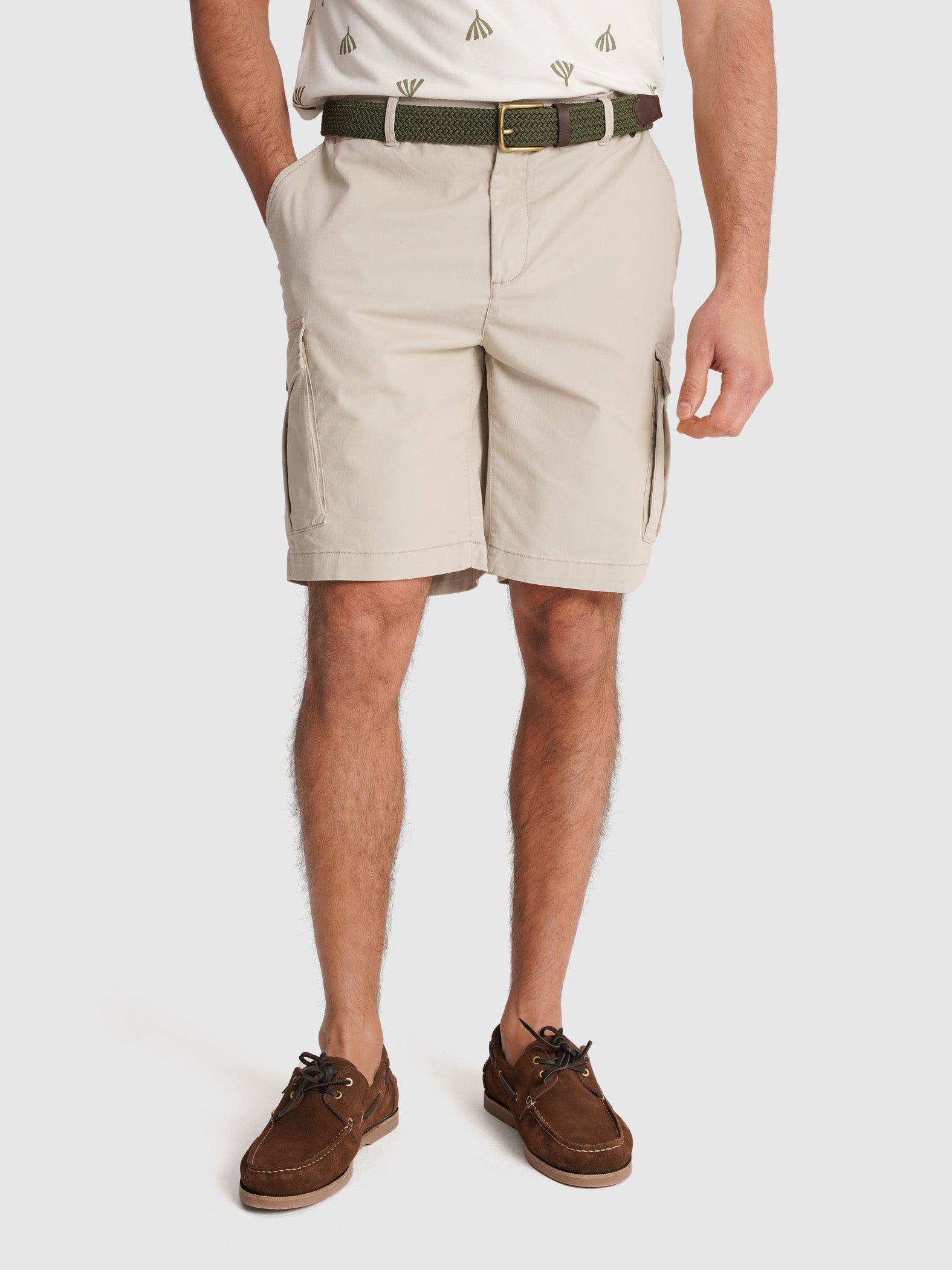 BEIGE BERMUDA REGULAR FIT MR. BLUE