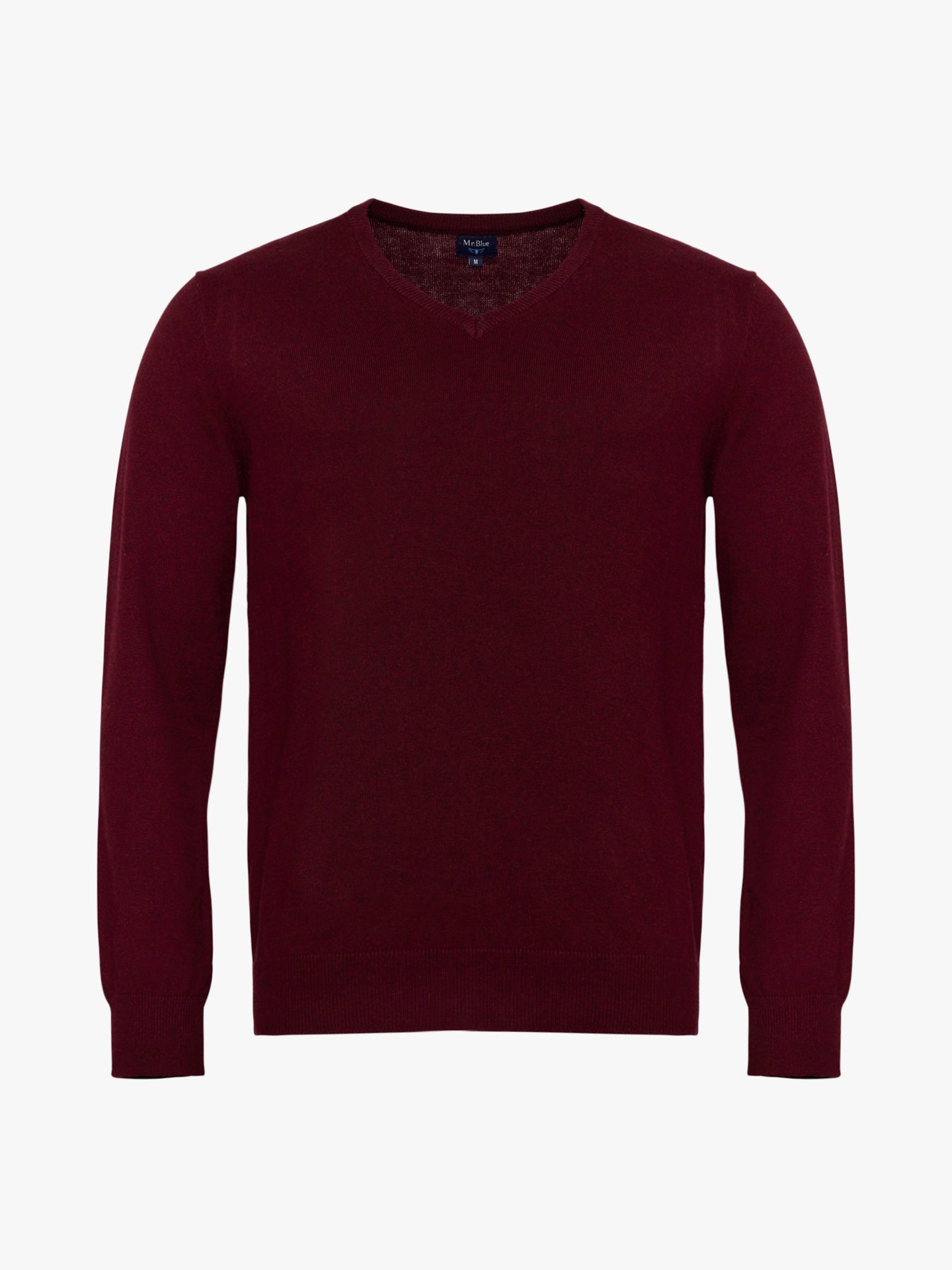 Pullover Caxemira Bordeaux Manga Comprida Regular Fit Mr. Blue
