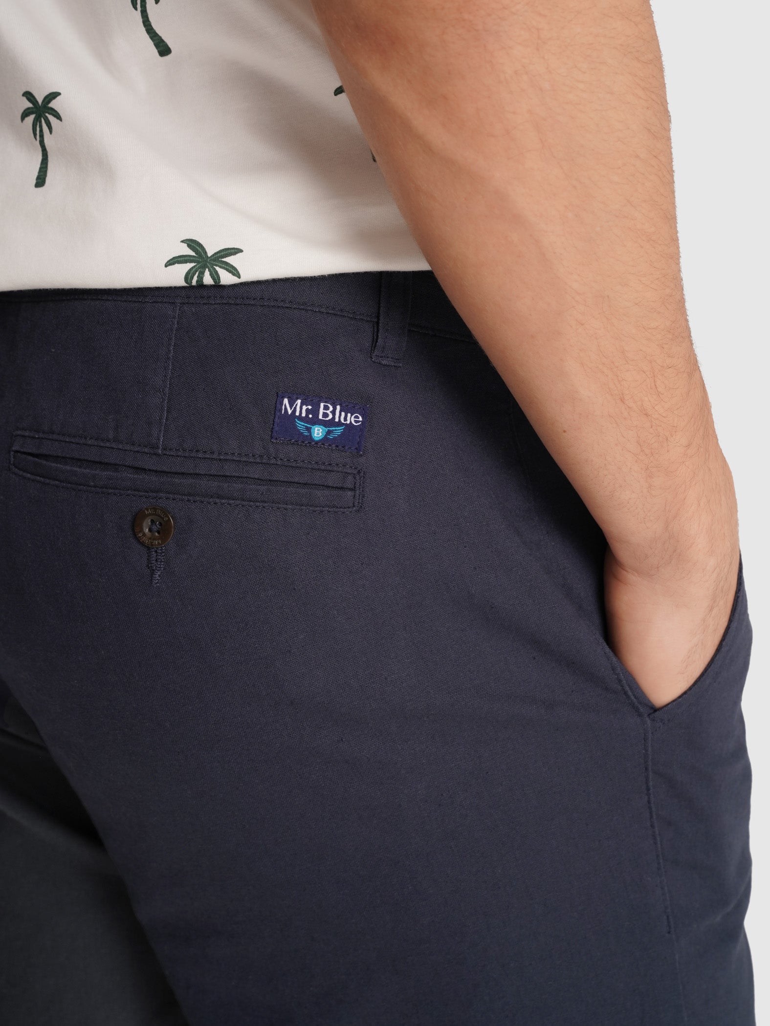REGULAR FIT BLUE BERMUDA MR. BLUE