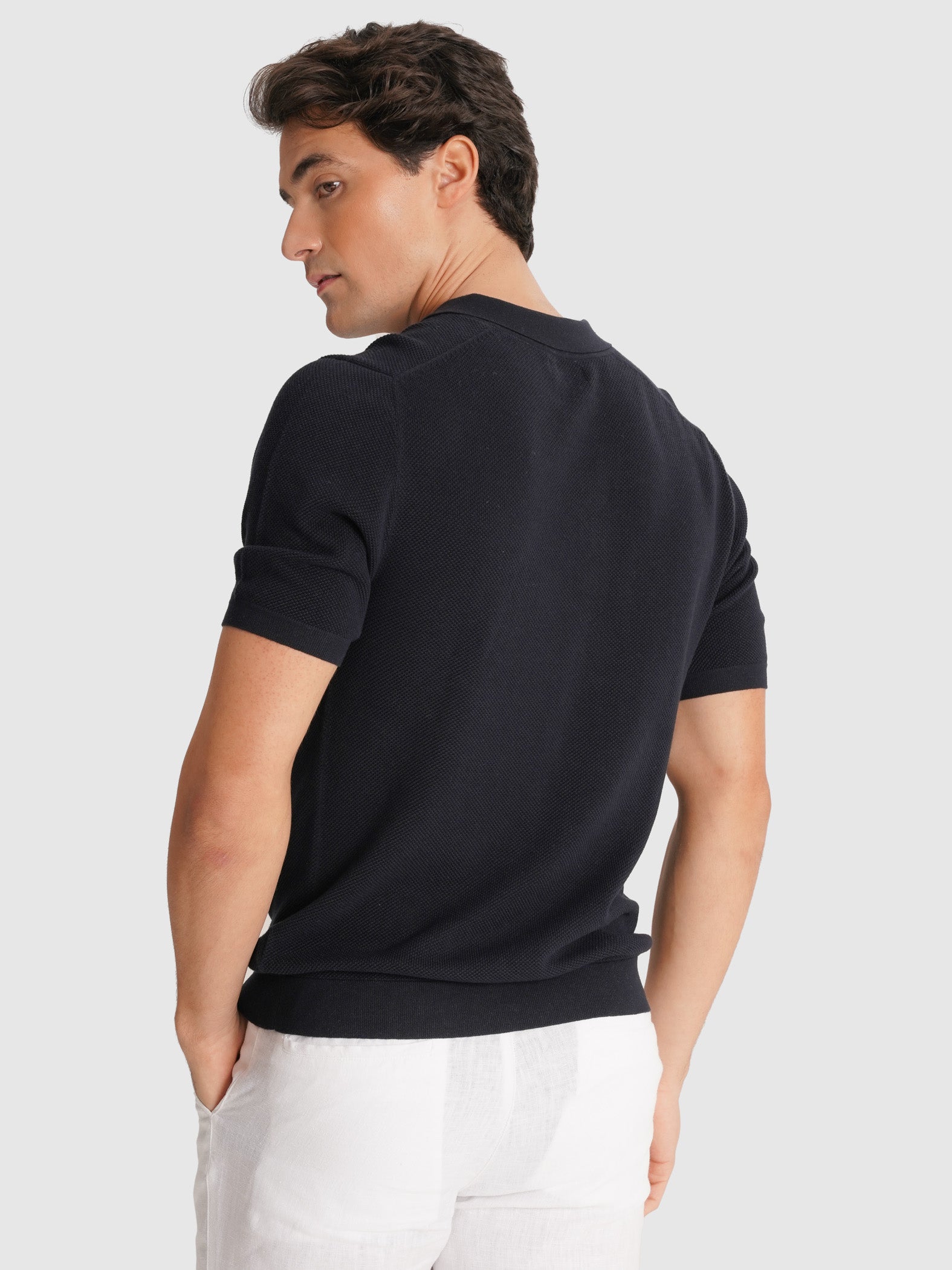 POLO AZUL MANGA CURTA REGULAR FIT MARK BELLUCCI