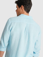 CAMISA AZUL MANGA COMPRIDA TAILORED FIT MARK BELLUCCI