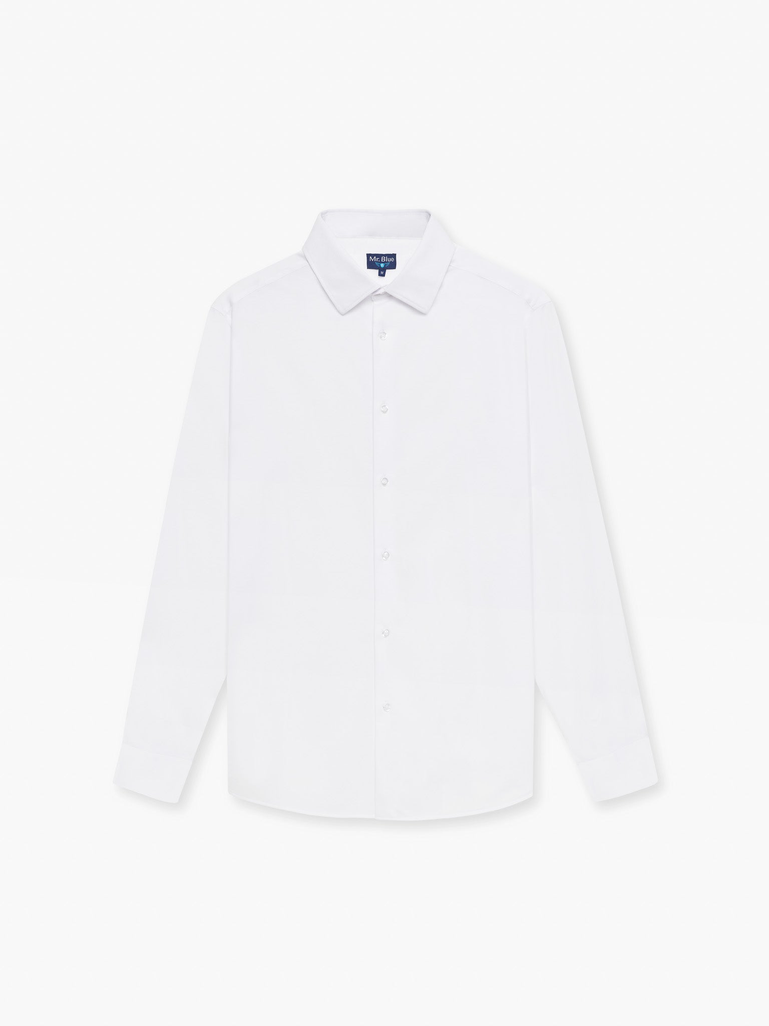 CAMISA MR BLANCA MANGA LARGA SLIM FIT. AZUL