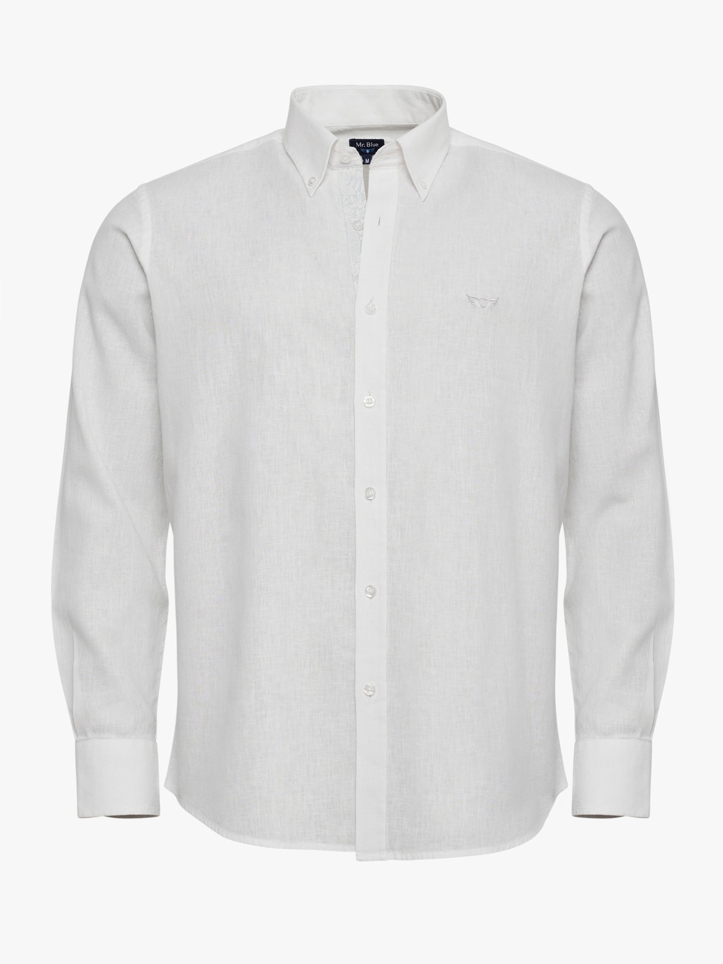 Regular Fit White Linen Shirt Mr. Blue