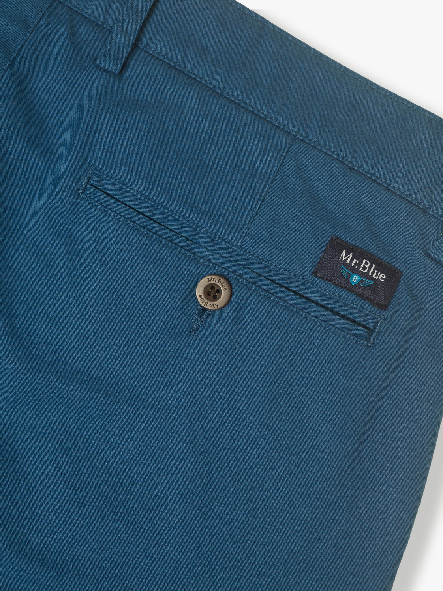 BERMUDA DE SARGA AZUL REGULAR FIT MR. AZUL
