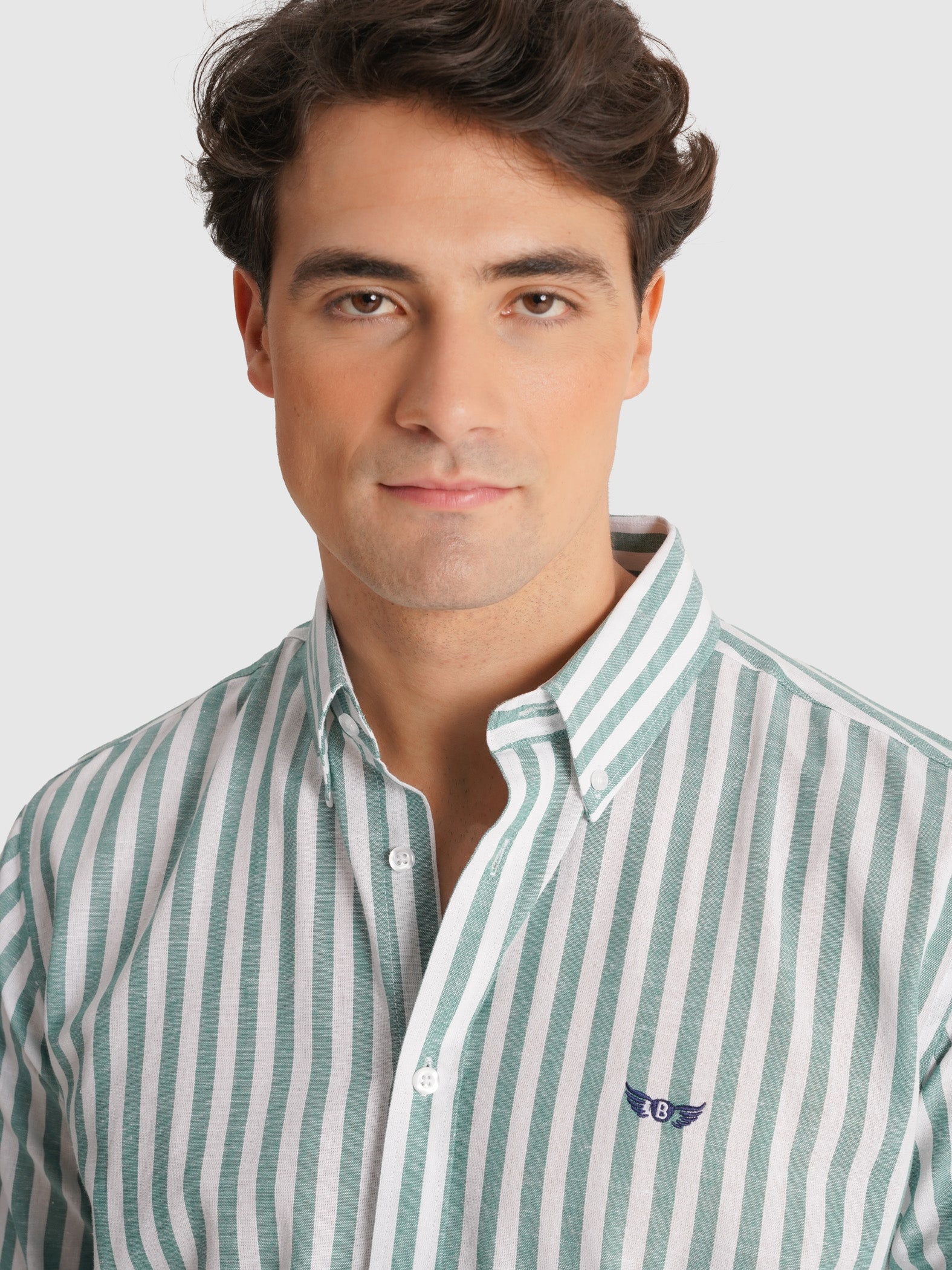 CAMISA VERDE MANGA COMPRIDA REGULAR FIT MR. BLUE