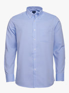 CAMISA ALGODÃO AZUL MANGA COMPRIDA REGULAR FIT MR. BLUE