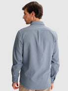 AJUSTE A MEDIDA MR. CAMISA DE ALGODÓN AZUL. AZUL