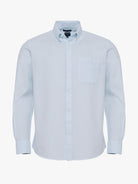 Camisa Algodão Azul Manga Comprida Regular Fit Mr. Blue