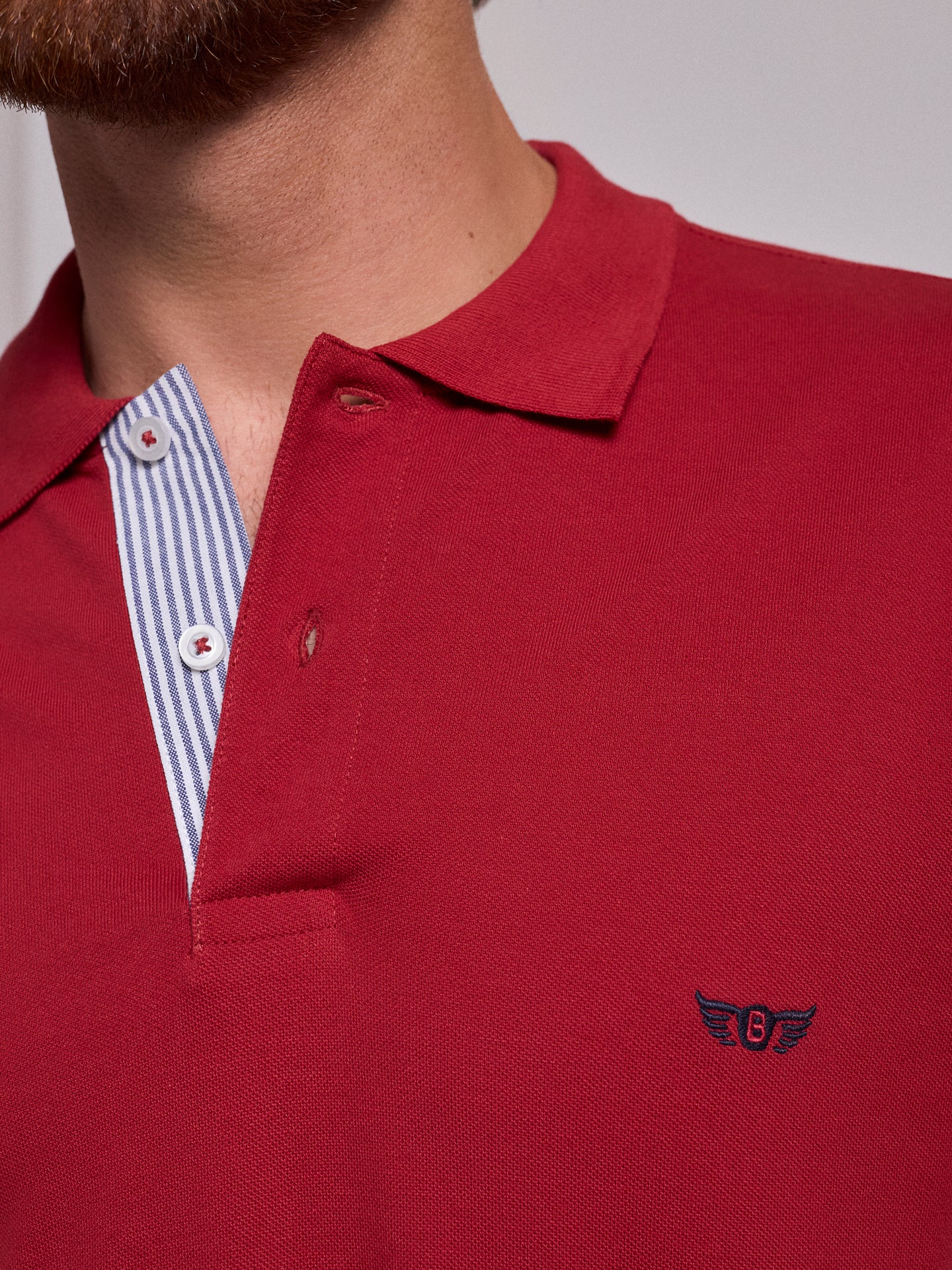 POLO VERMELHO MANGA CURTA REGULAR FIT MR. BLUE