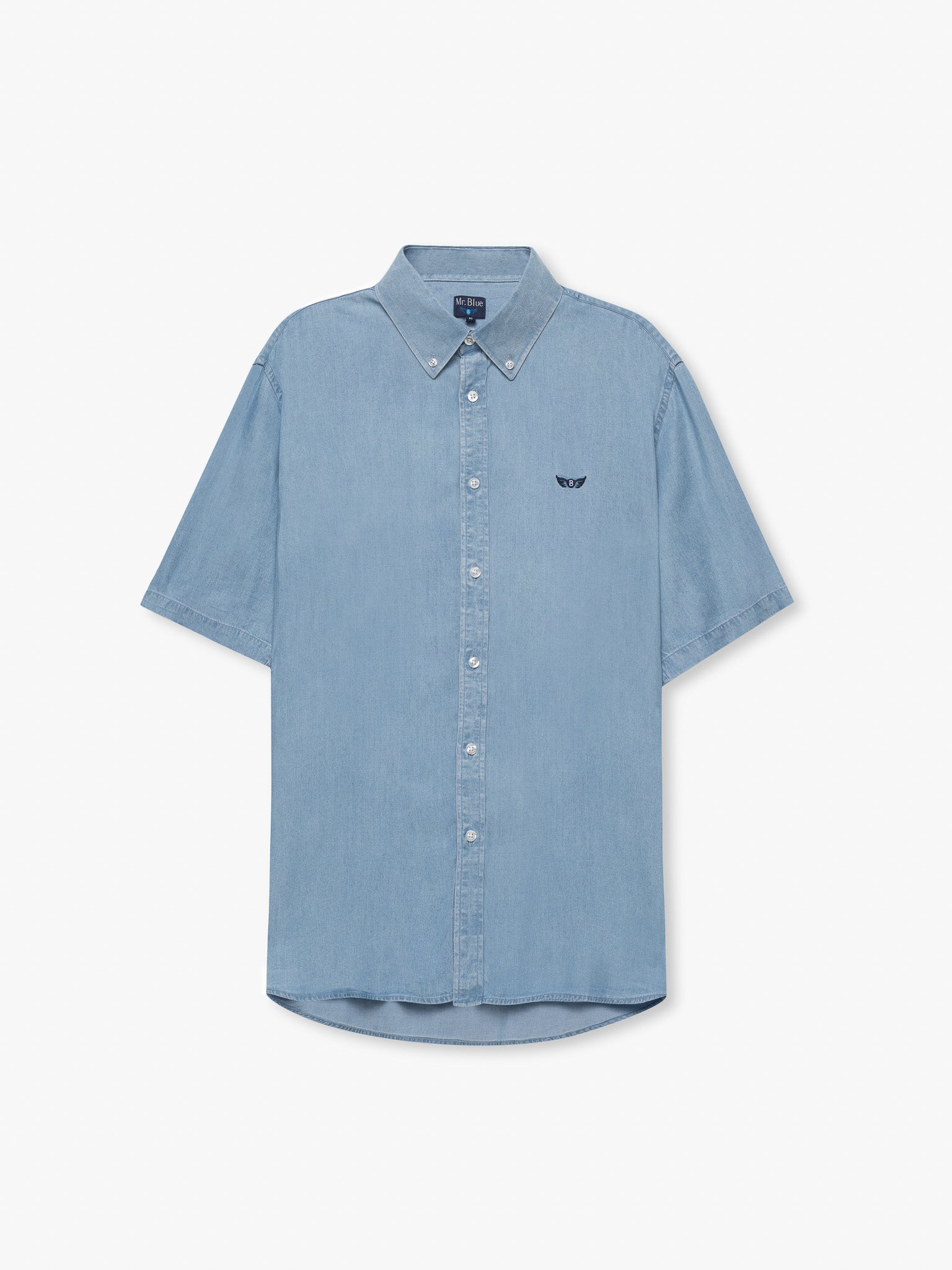 CAMISA AZUL MANGA CURTA REGULAR FIT MR. BLUE