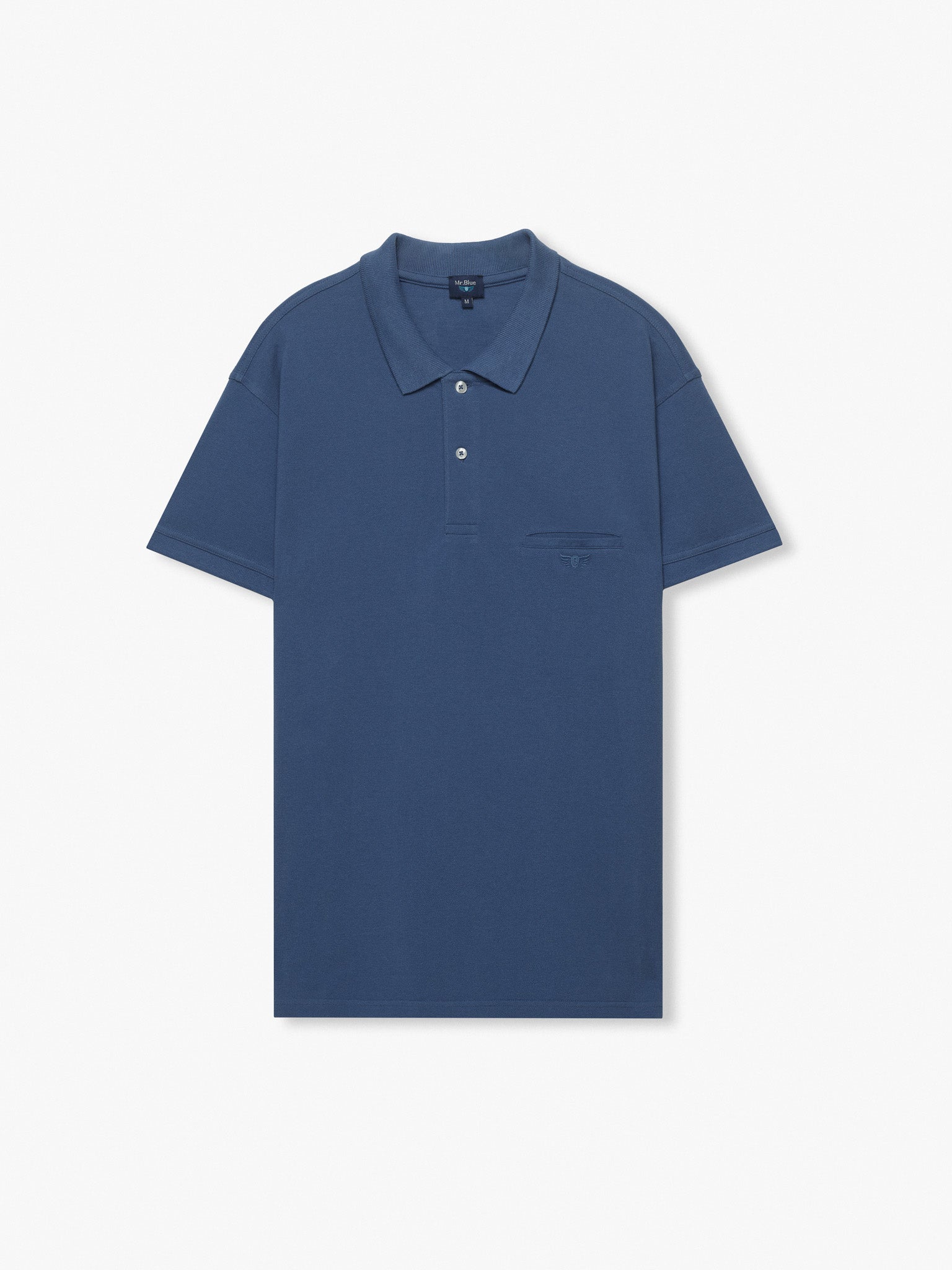 POLO PIQUET AZUL MANGA CURTA REGULAR FIT MR. BLUE