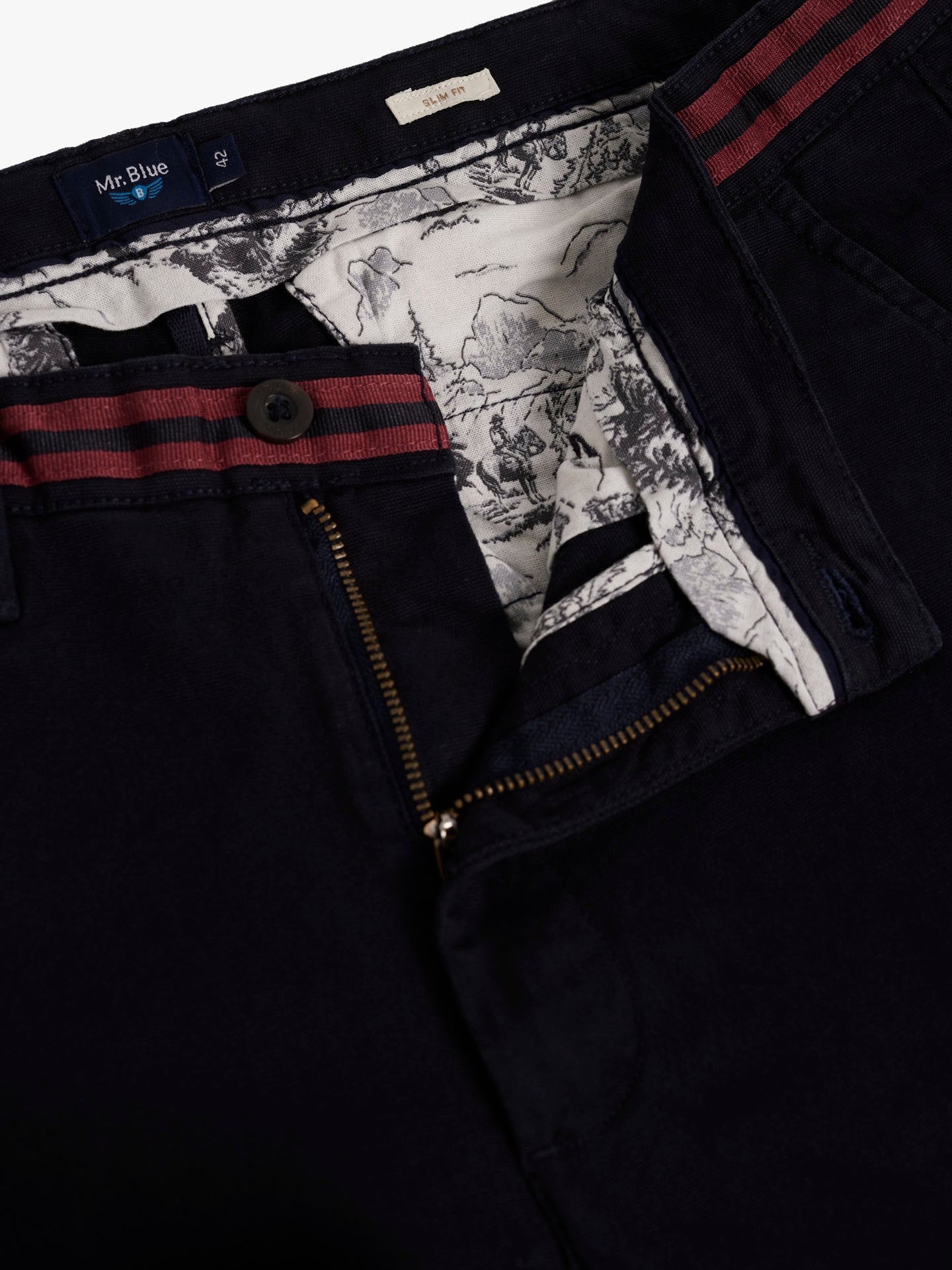 PANTALÓN ESTRUCTURA AZUL SLIM FIT MR. AZUL