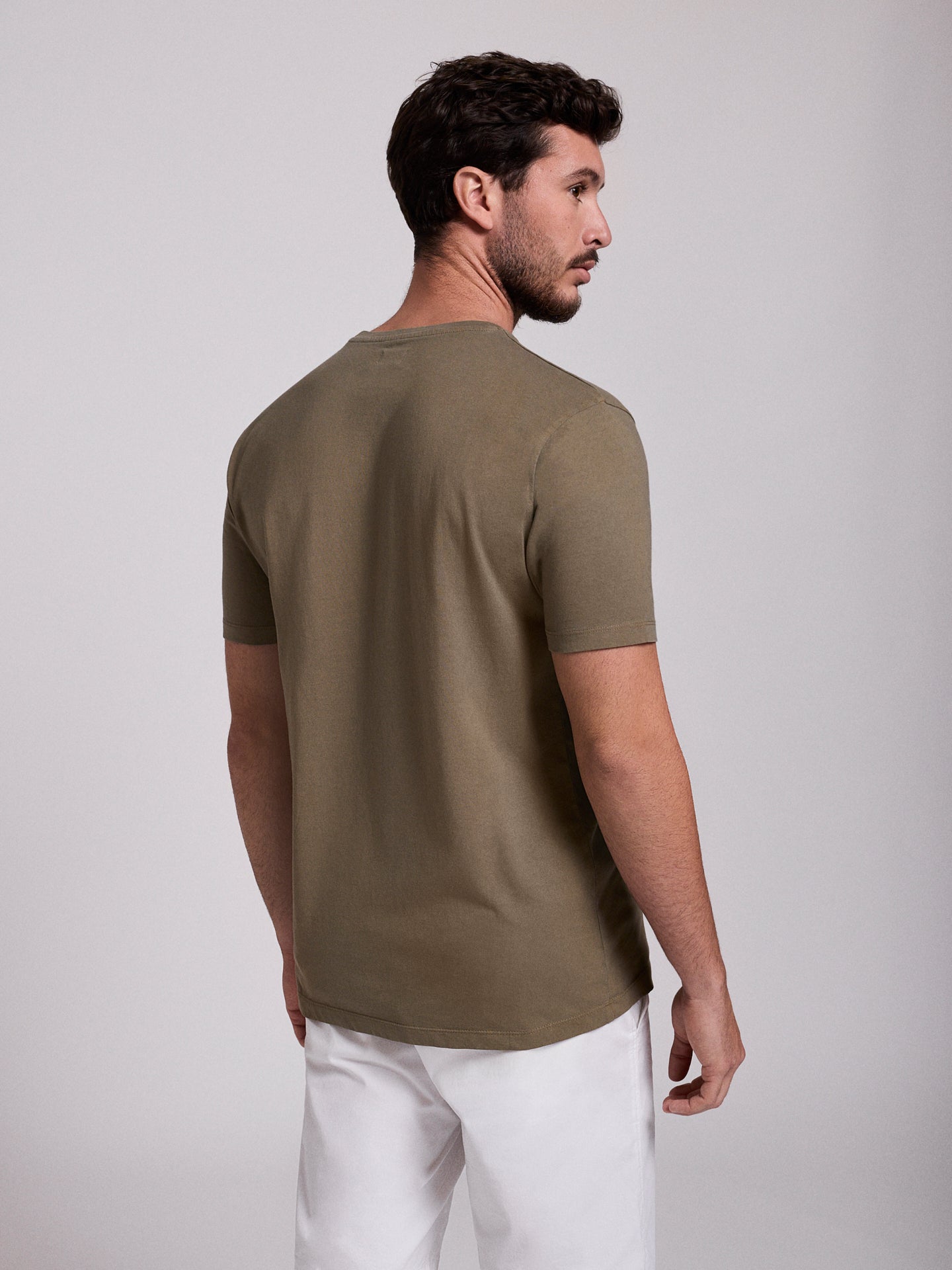GREEN COTTON T-SHIRT SHORT SLEEVE REGULAR FIT MR. BLUE