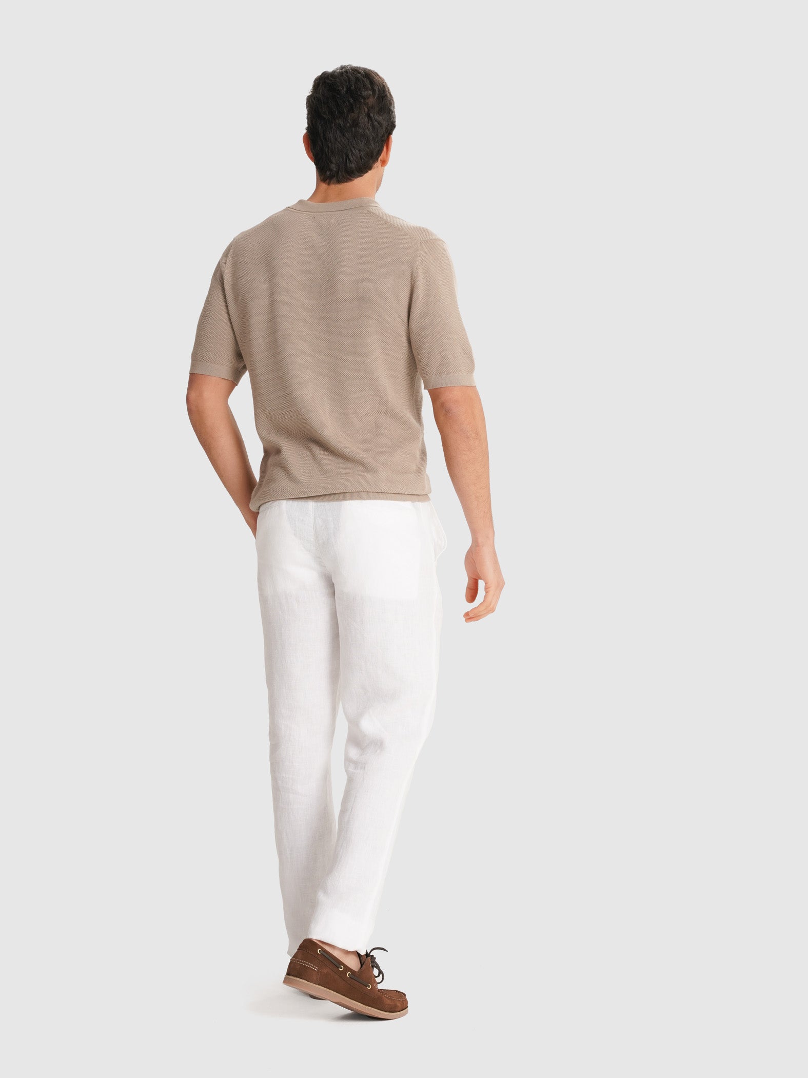 POLO BEGE MANGA CURTA REGULAR FIT MARK BELLUCCI