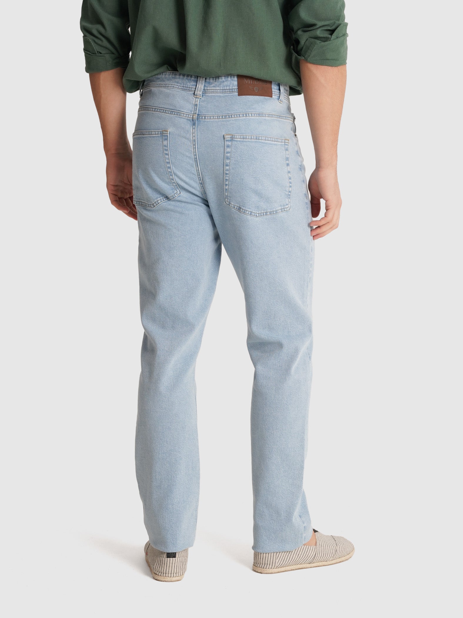 CALÇAS GANGA AZUIS REGULAR FIT MR. BLUE