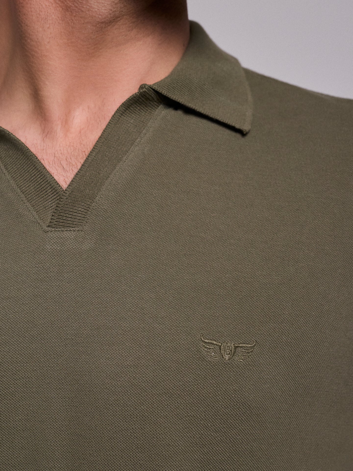 POLO ALGODÃO VERDE MANGA CURTA REGULAR FIT MR. BLUE