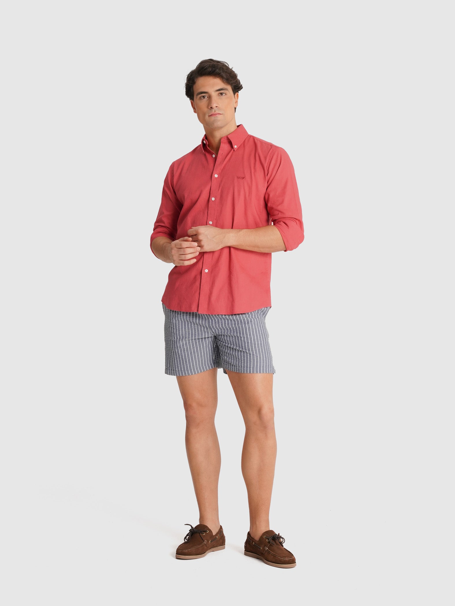 CAMISA VERMELHA MANGA COMPRIDA REGULAR FIT MR. BLUE