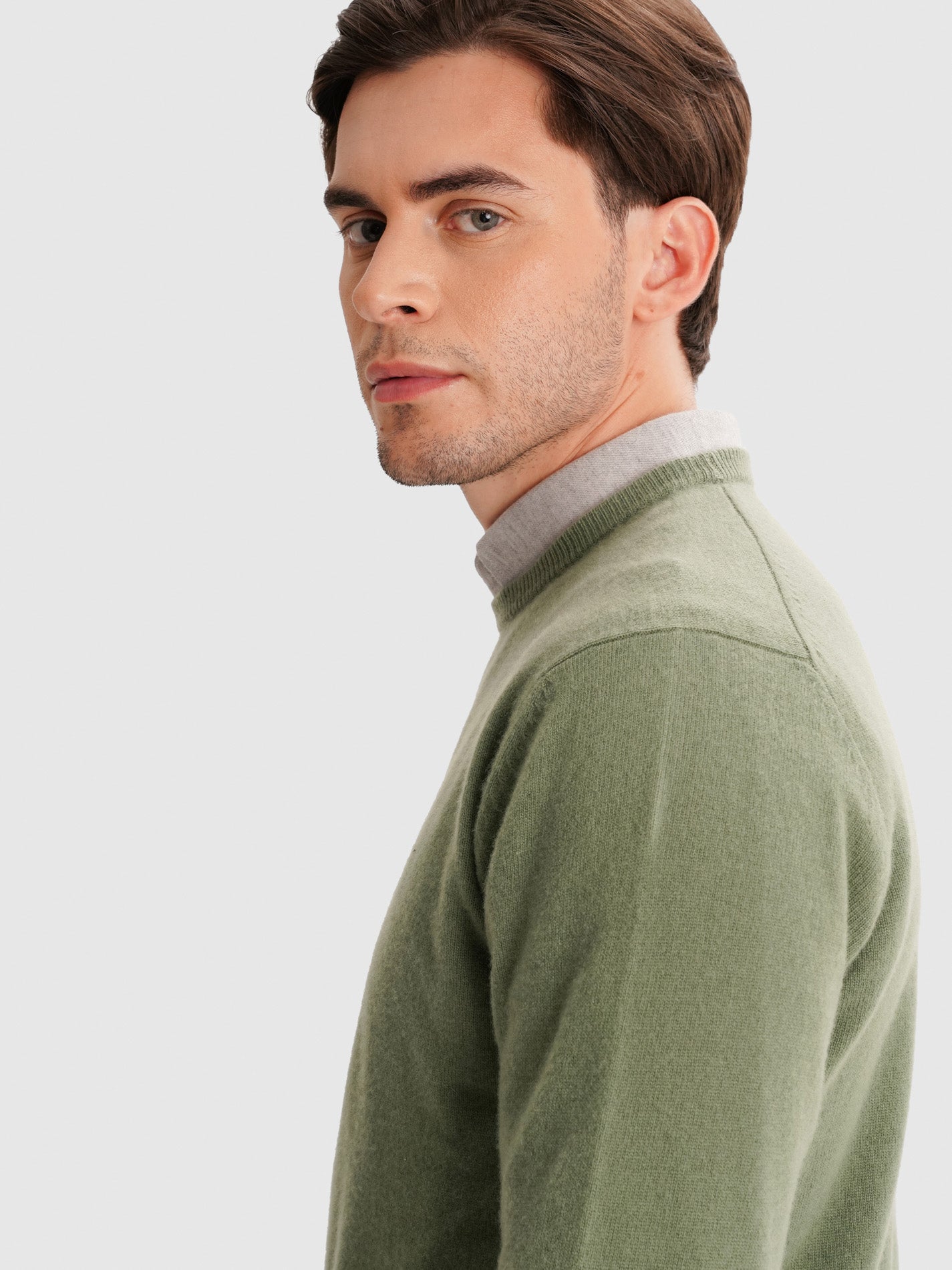 PULLOVER FINO VERDE MANGA COMPRIDA REGULAR FIT MR. BLUE