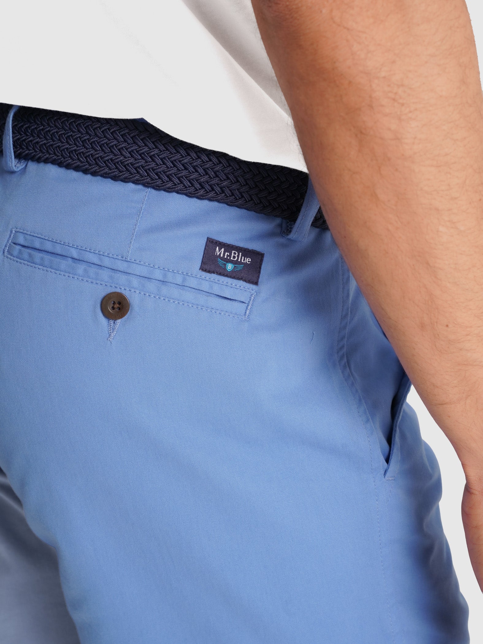 BERMUDA TWILL AZUIS REGULAR FIT MR. BLUE