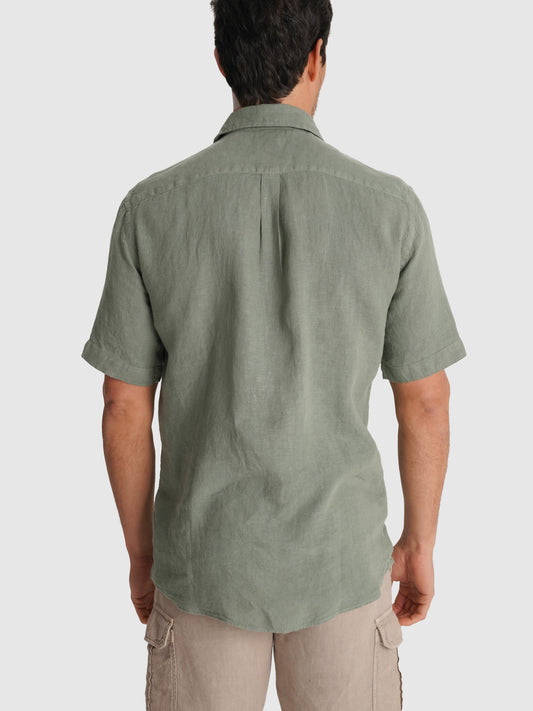 CAMISA VERDE MANGA CURTA TAILORED FIT MARK BELLUCCI