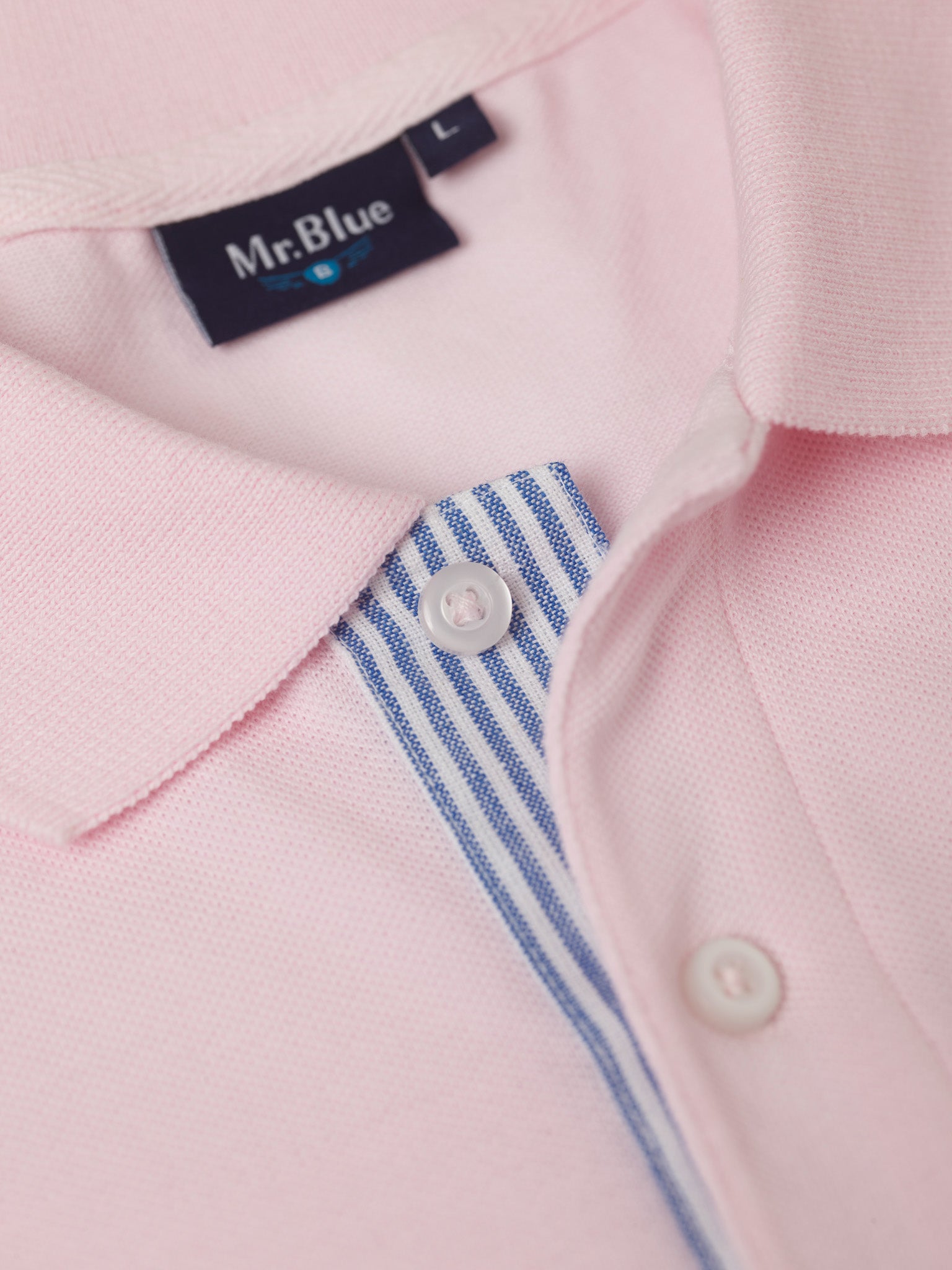 POLO PIQUET ROSA MANGA CURTA REGULAR FIT MR. BLUE