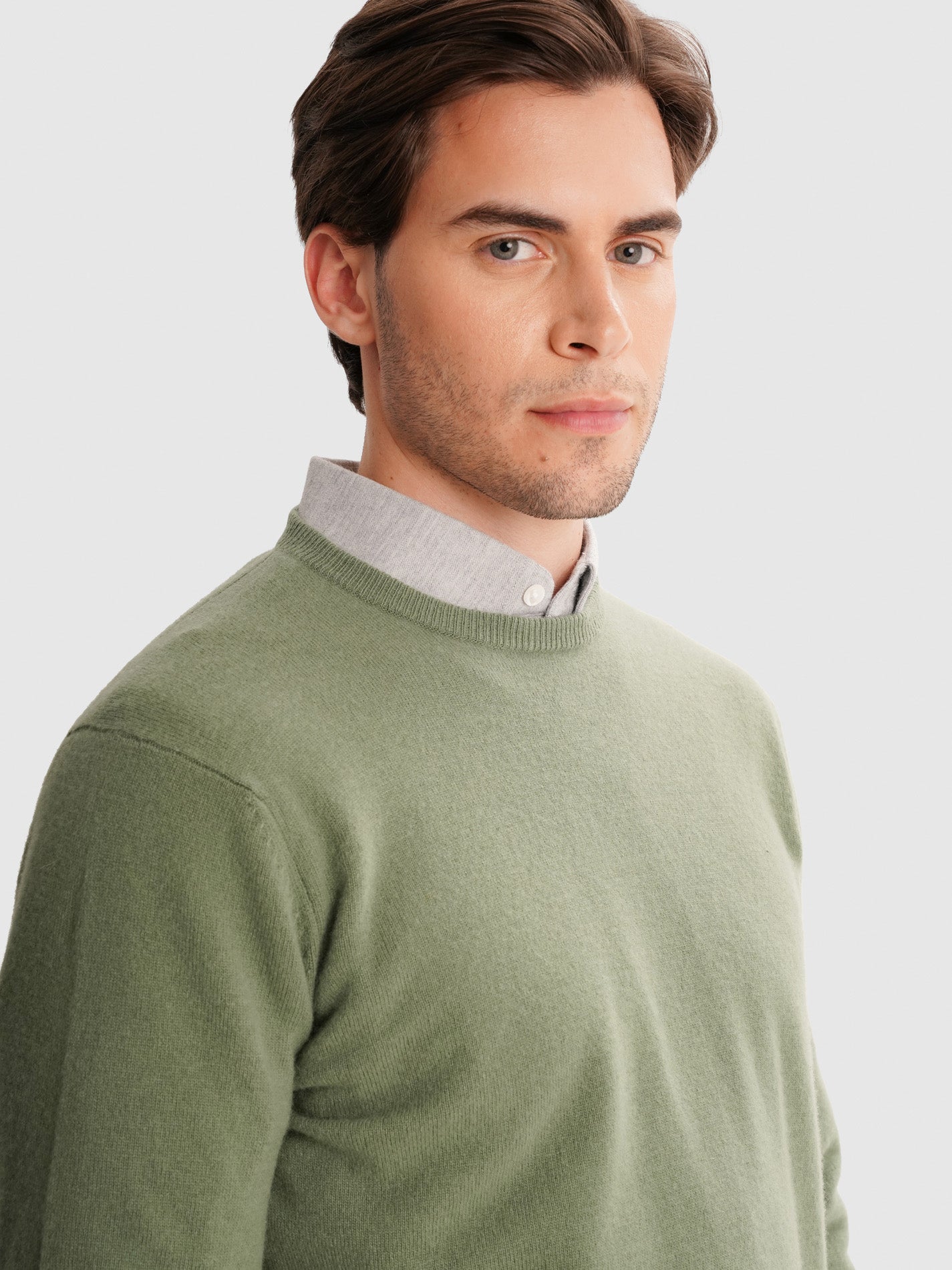 PULLOVER FINO VERDE MANGA COMPRIDA REGULAR FIT MR. BLUE