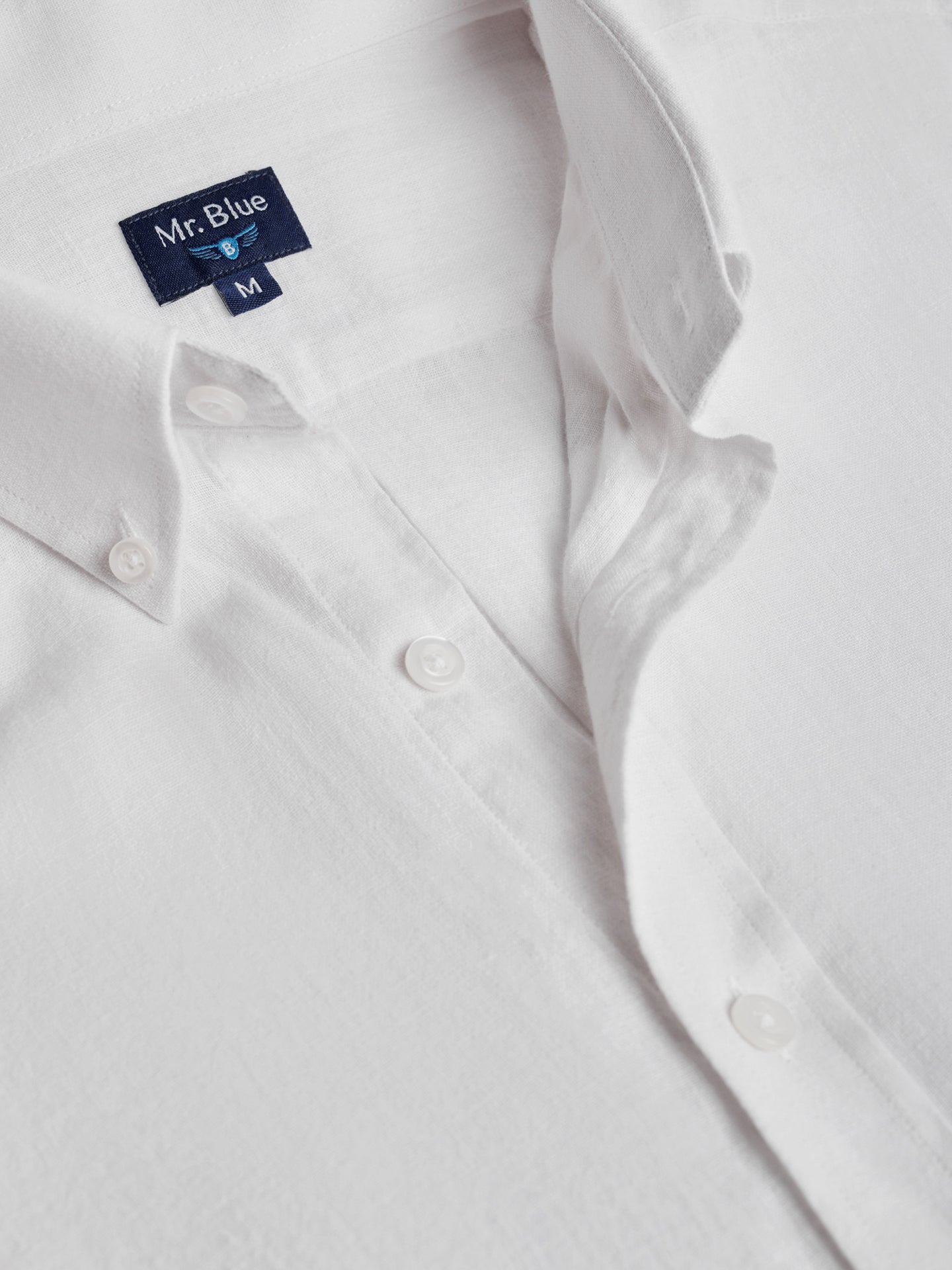 CAMISA BRANCA MANGA COMPRIDA REGULAR FIT MR. BLUE