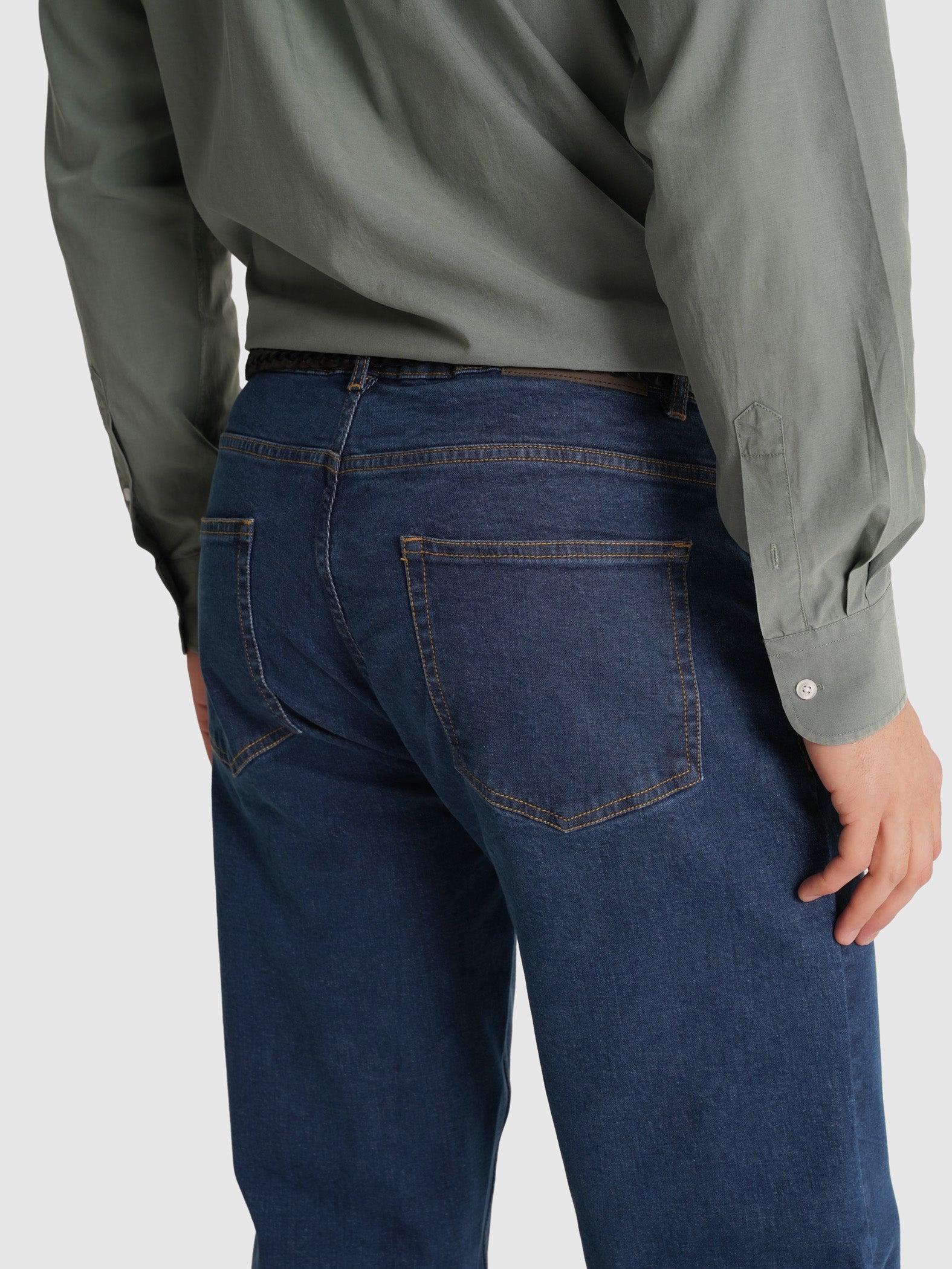 CALÇAS GANGA AZUIS REGULAR FIT MR. BLUE