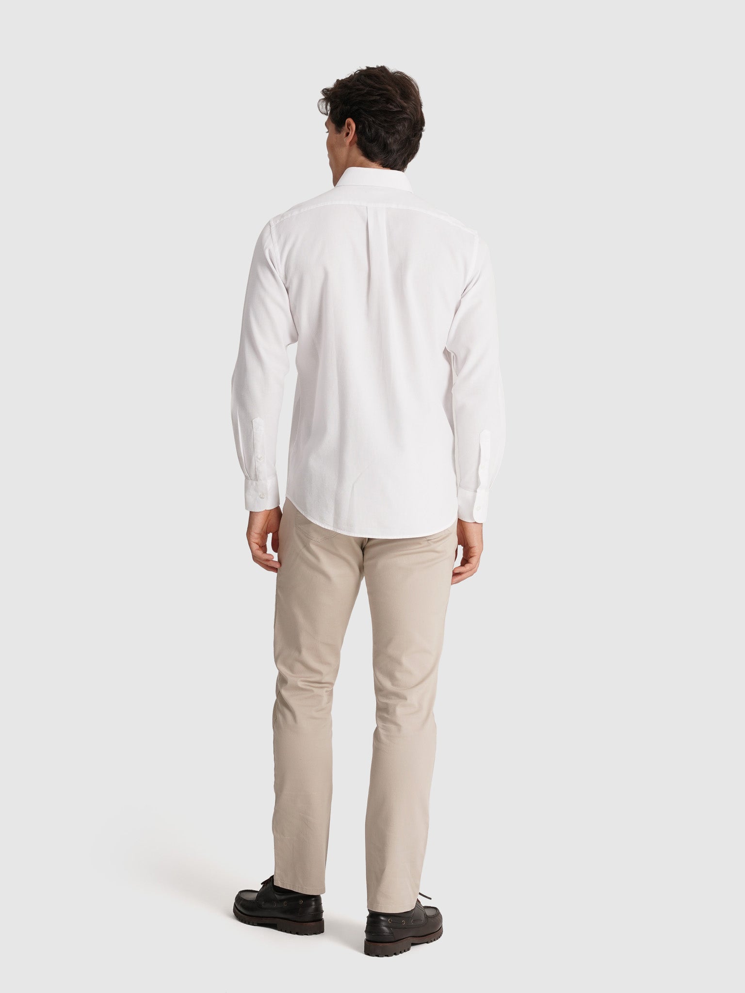 Camisa Algodão Branca Manga Comprida Regular Fit Mr. Blue