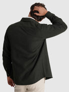 SOBRECAMISA DE LANA VERDE MANGA LARGA REGULAR FIT MARK BELLUCCI