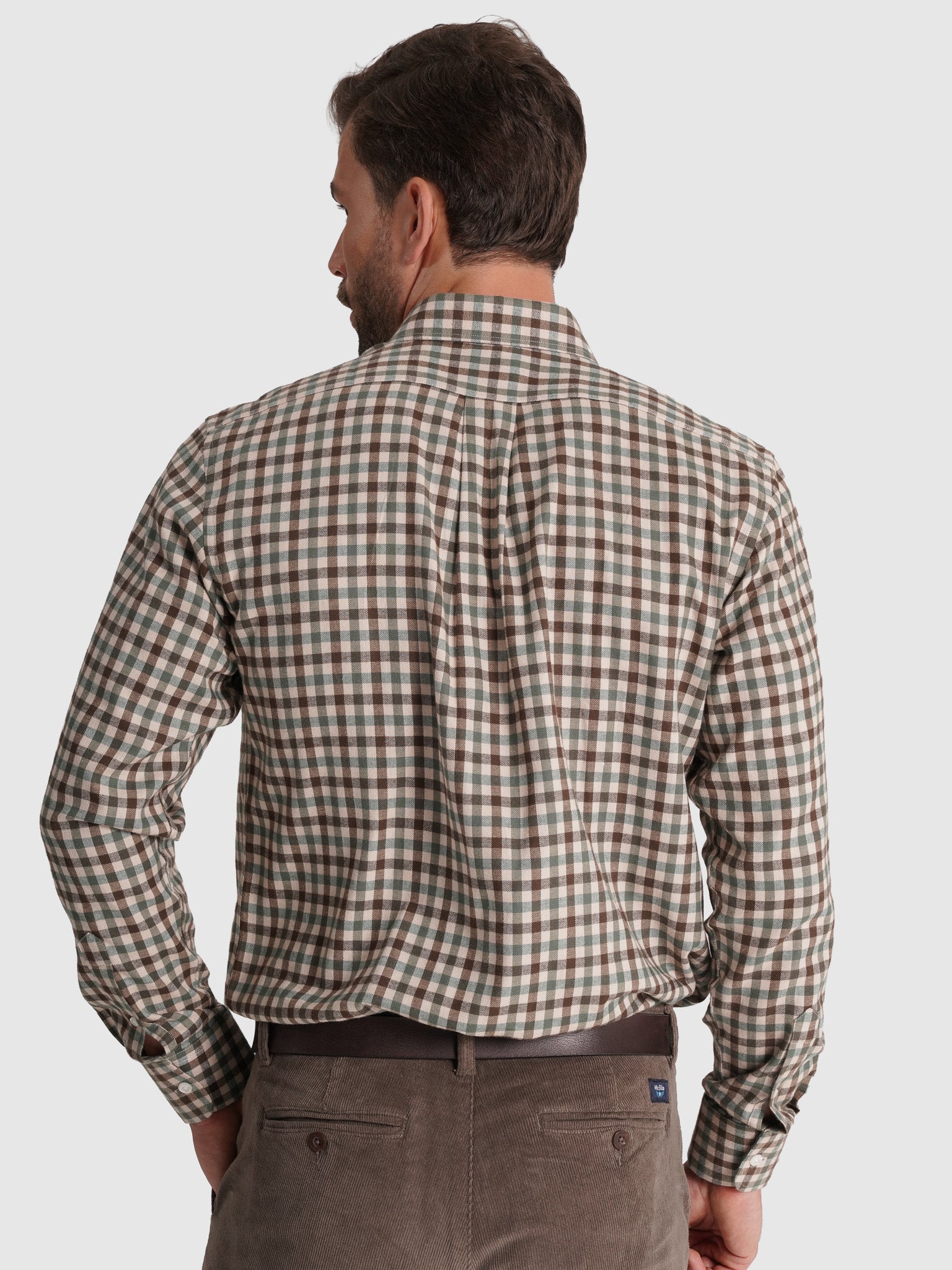 Camisa Flanela Castanha Manga Comprida Regular Fit Mr. Blue