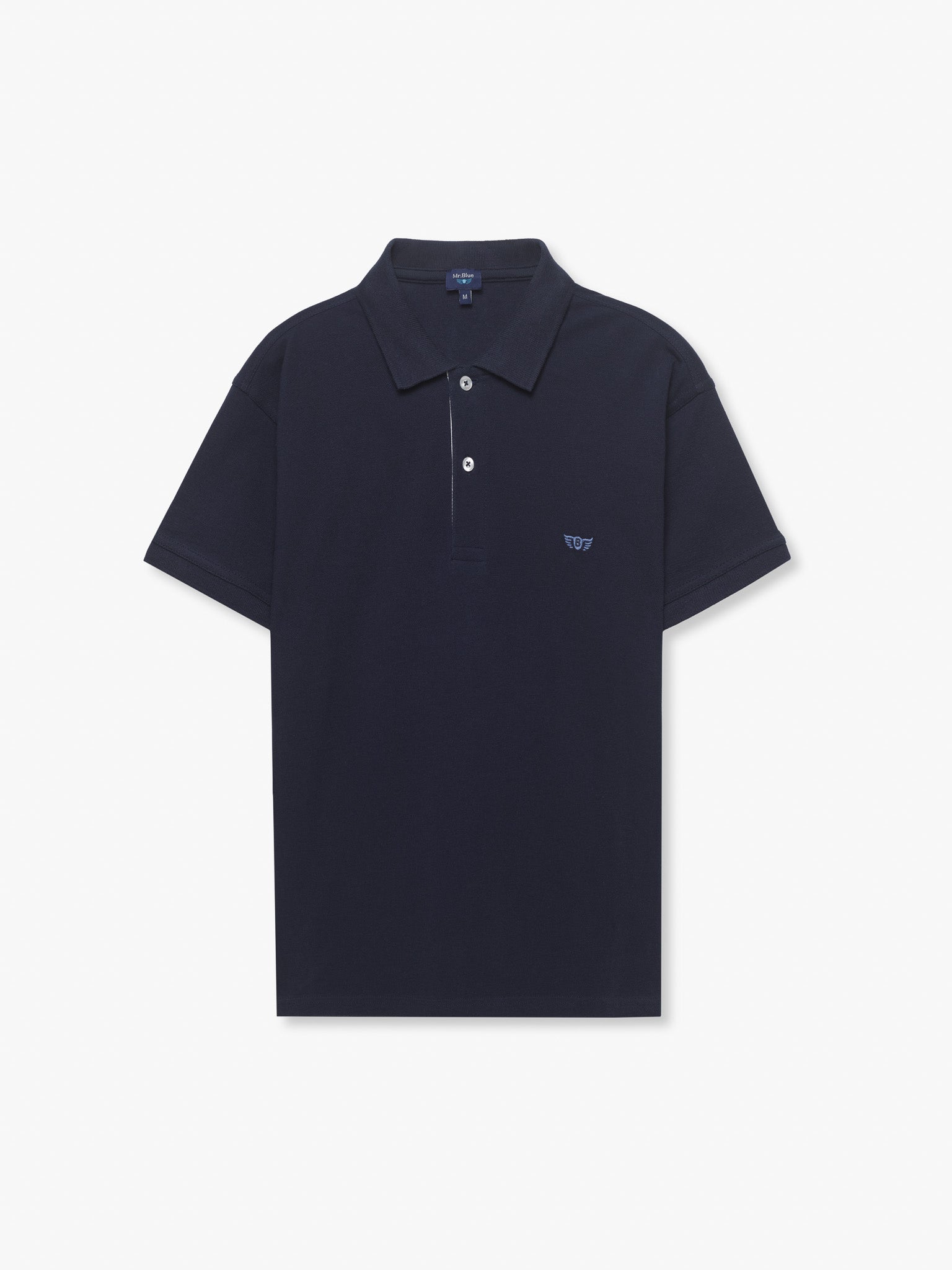 POLO PIQUET AZUL MANGA CURTA REGULAR FIT MR. BLUE