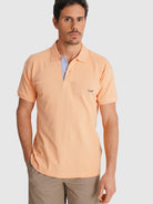 POLO PIQUET LARANJA MANGA CURTA REGULAR FIT MR. BLUE