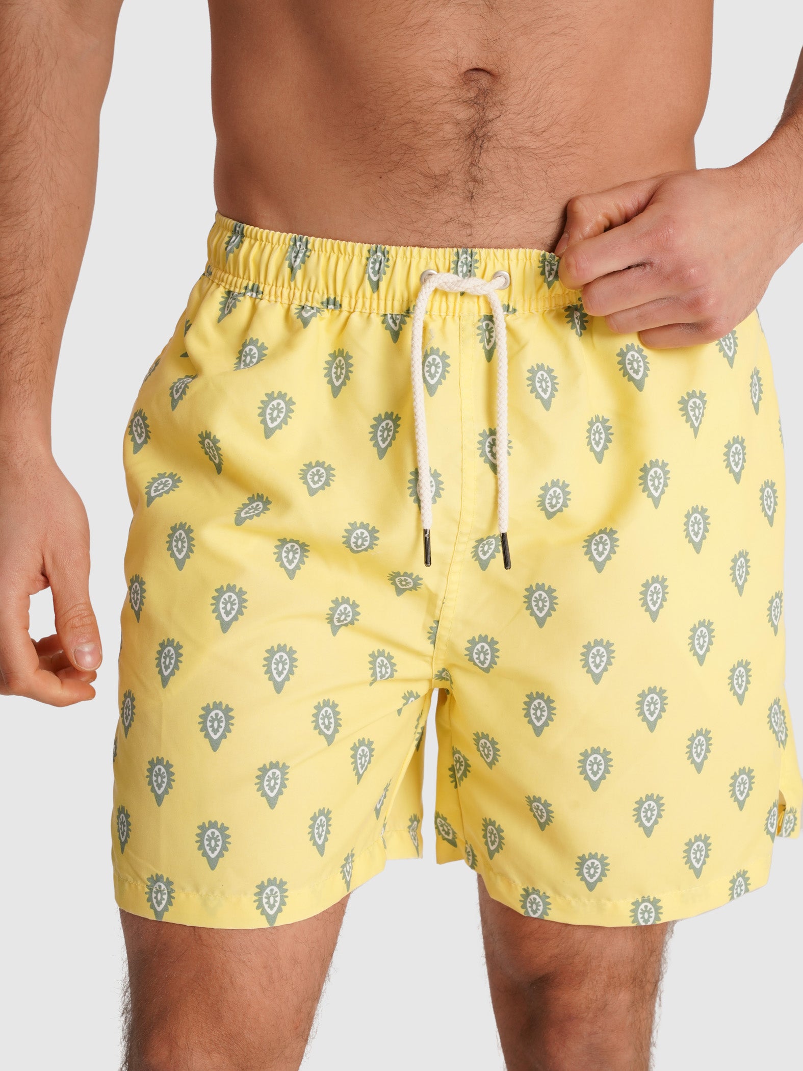 REGULAR FIT MR. YELLOW SWIMSUIT BLUE