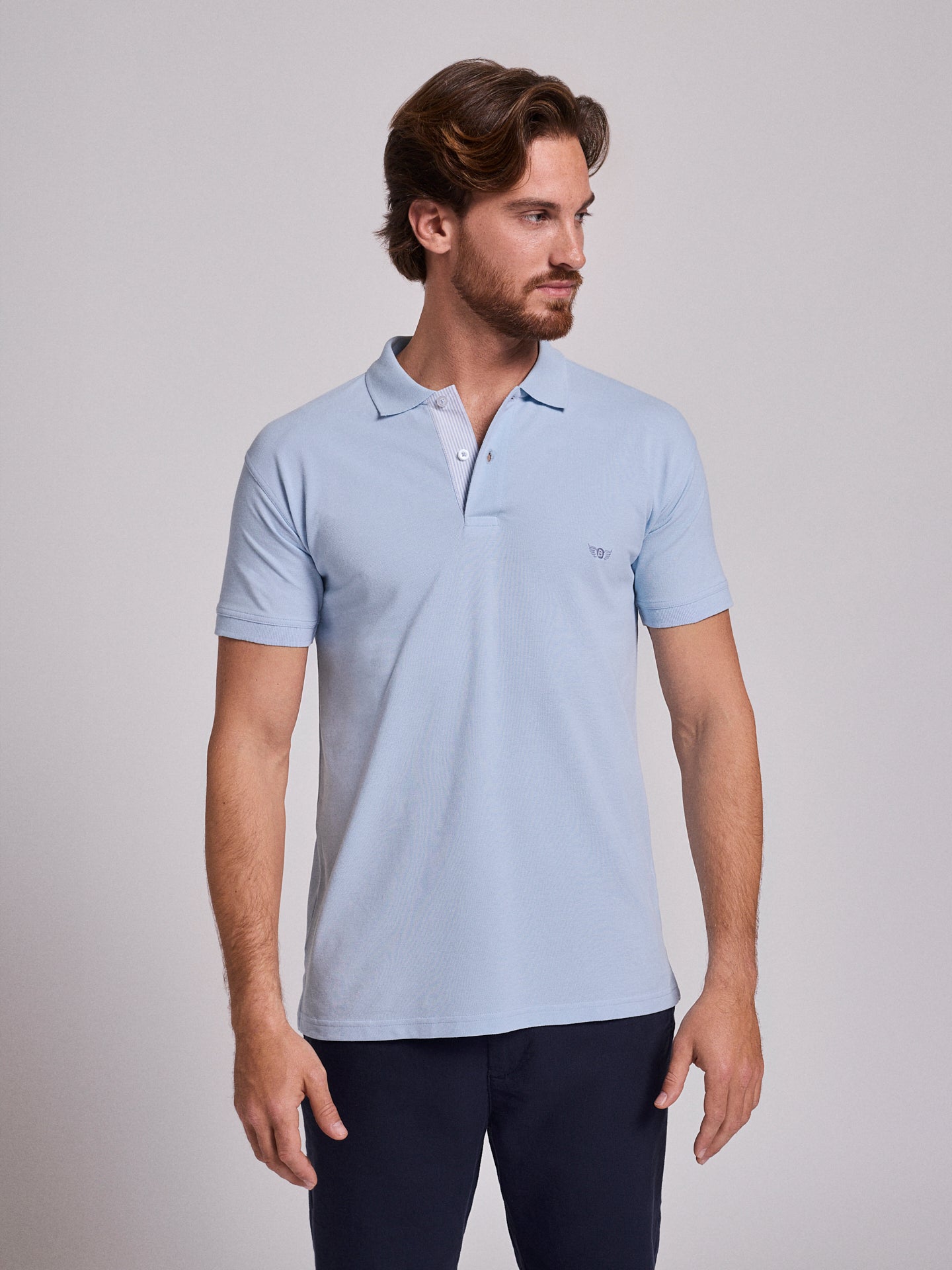POLO AZUL MANGA CURTA REGULAR FIT MR. BLUE