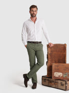 CALÇAS VERDES REGULAR FIT MARK BELLUCCI