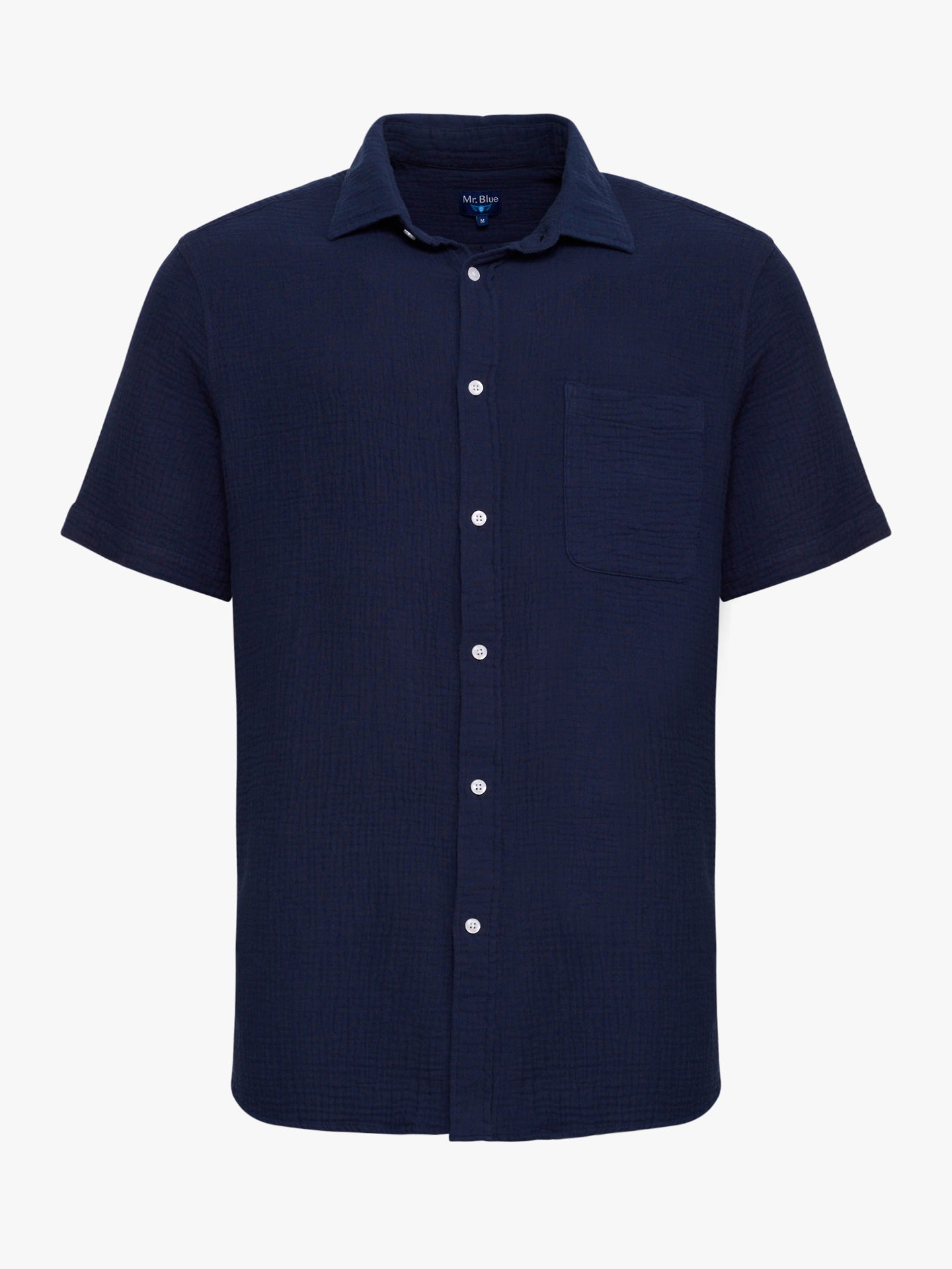 CAMISA AZUL MANGA CURTA REGULAR FIT MR. BLUE