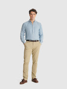 CALÇAS TWILL CAMELS SLIM FIT MR. BLUE