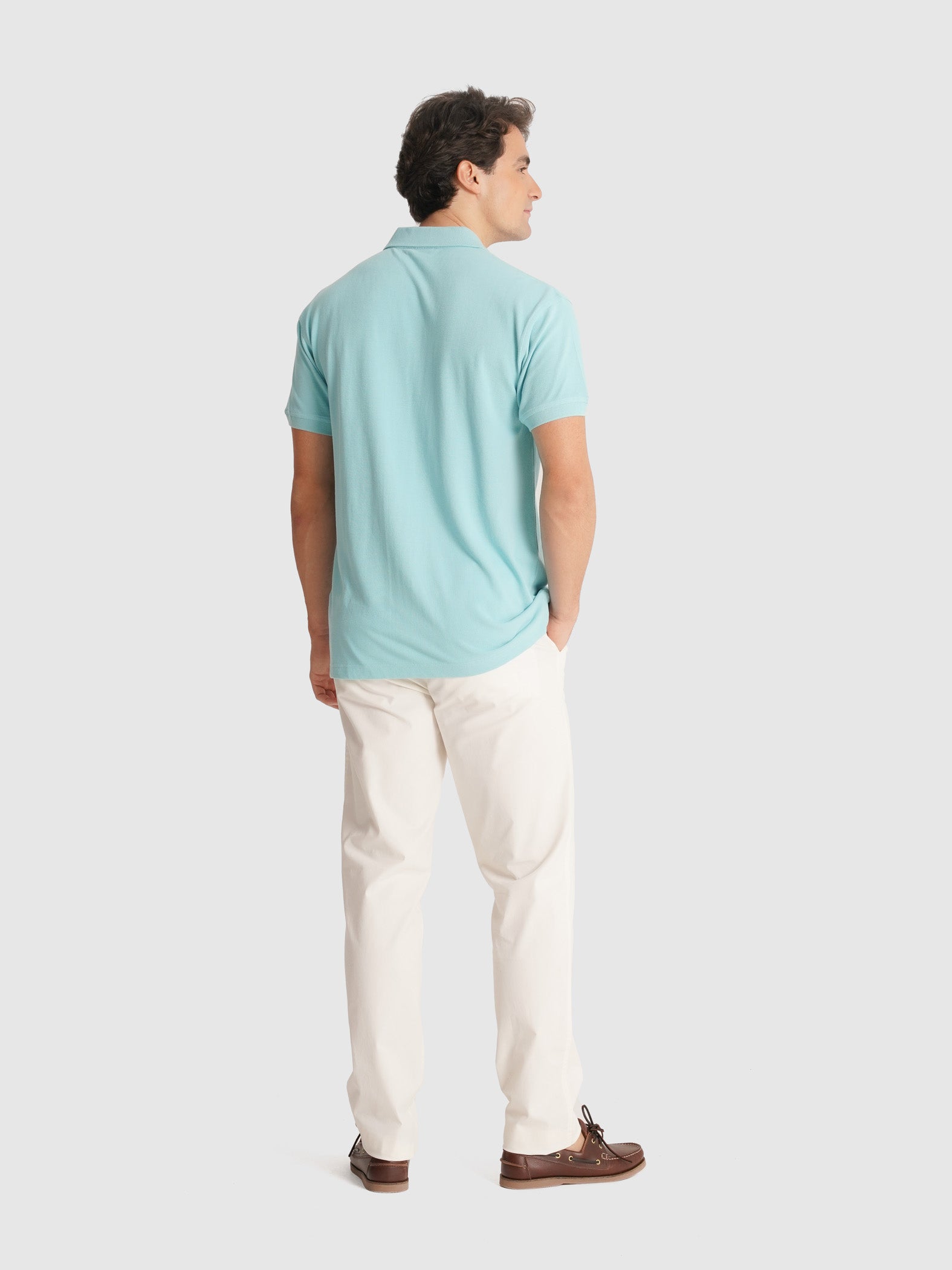 POLO PIQUET AZUL MANGA CURTA REGULAR FIT MR. BLUE