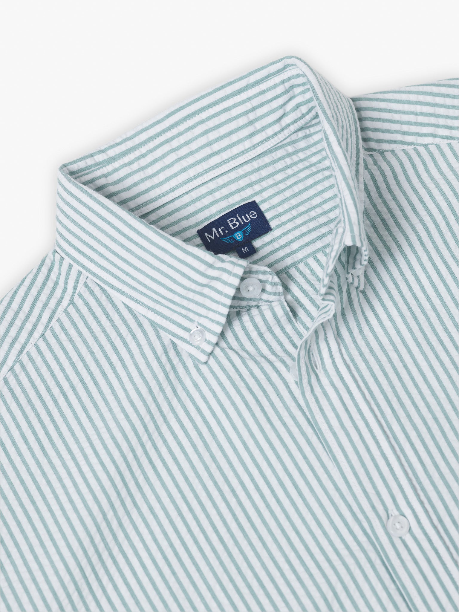 CAMISA MANGA LARGA VERDE REGULAR FIT MR. AZUL