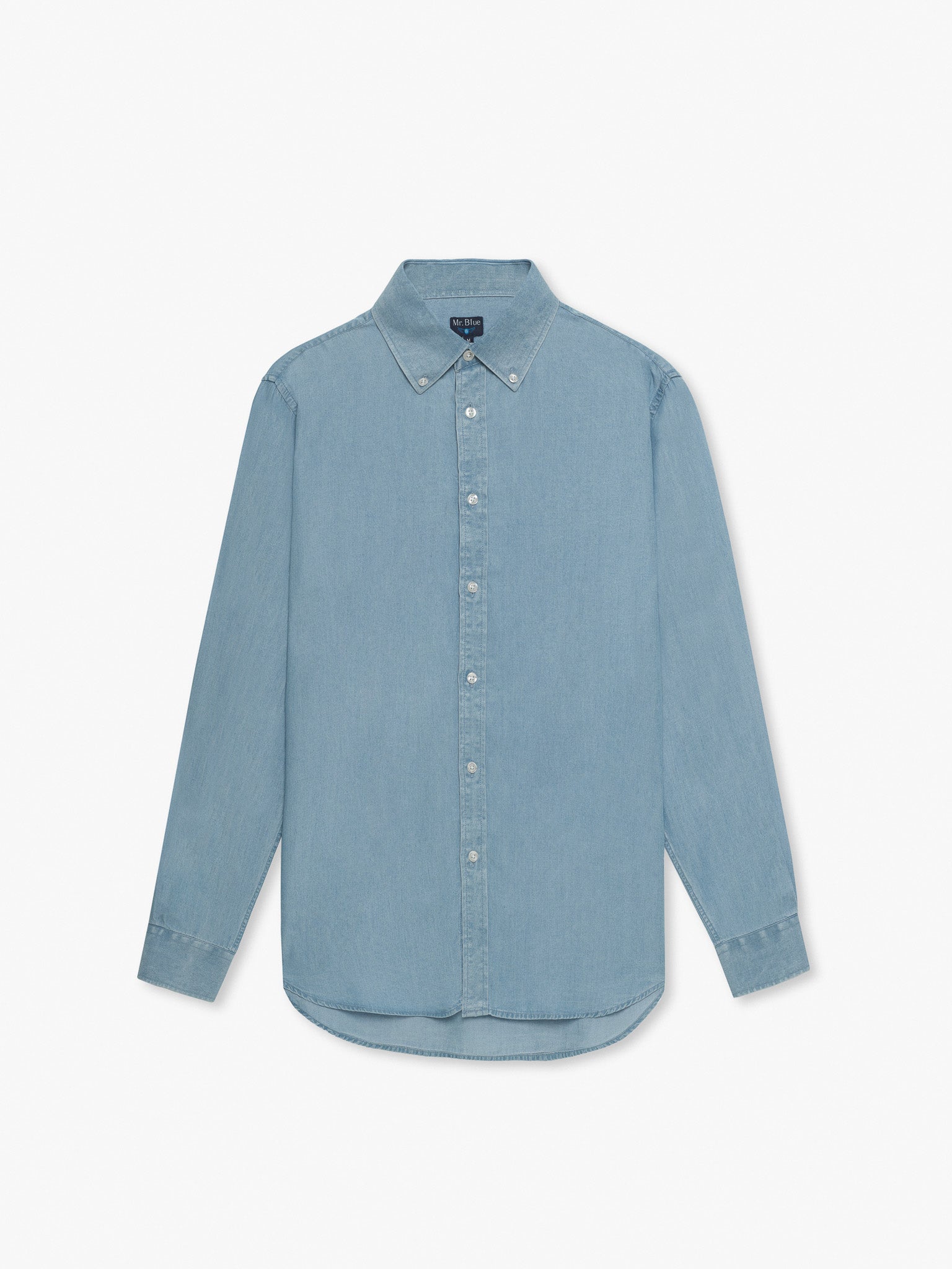 CAMISA MANGA LARGA VERDE REGULAR FIT MR. AZUL