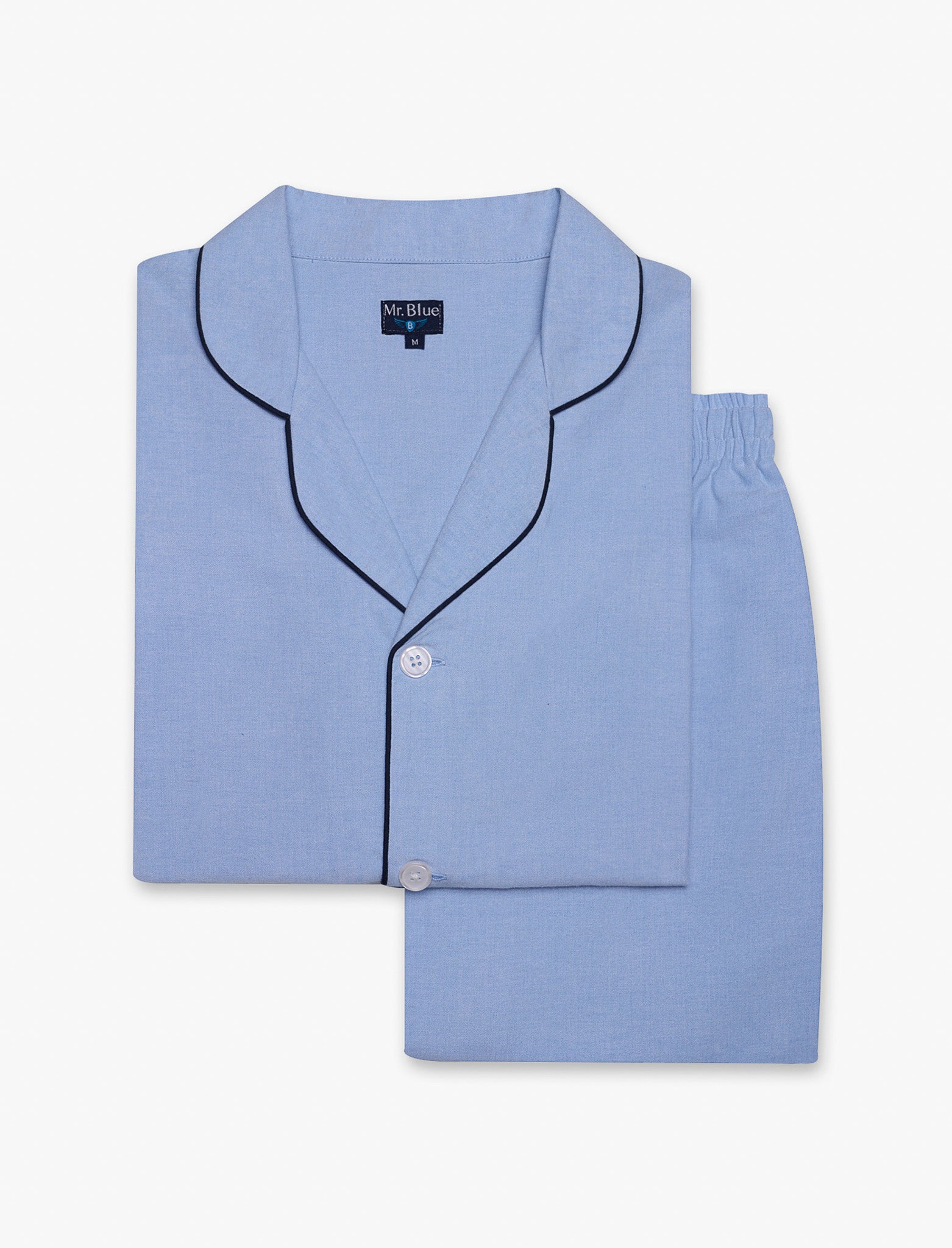 Pijama Azul Manga Comprida Classic Fit Mr. Blue