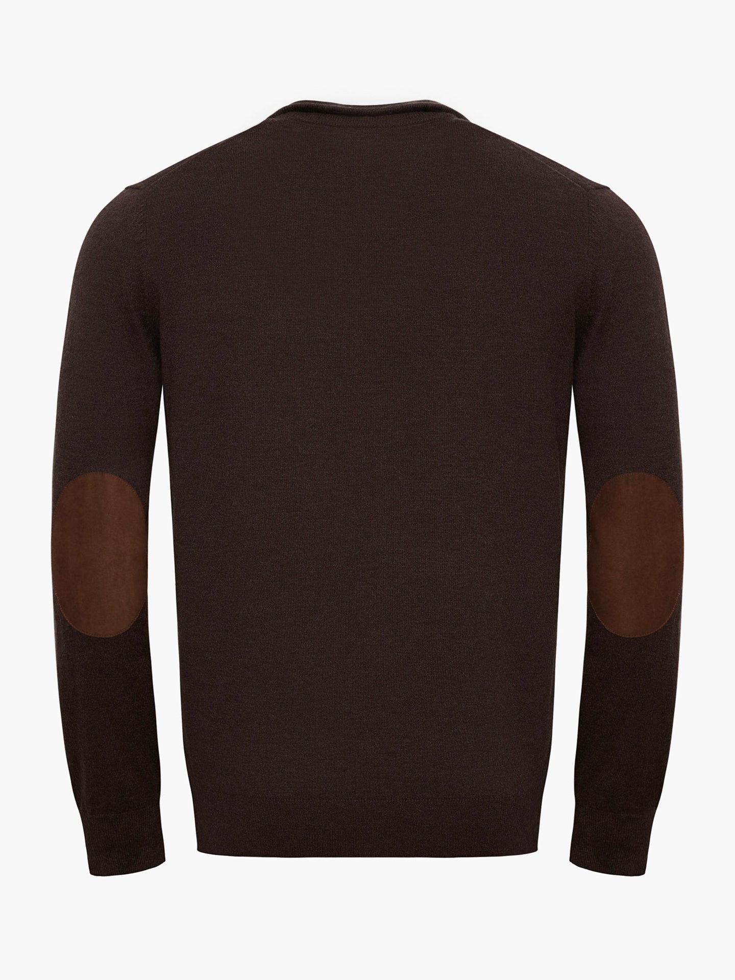 PULLOVER FINO CASTANHO COM COTOVELEIRA REGULAR FIT MR. BLUE