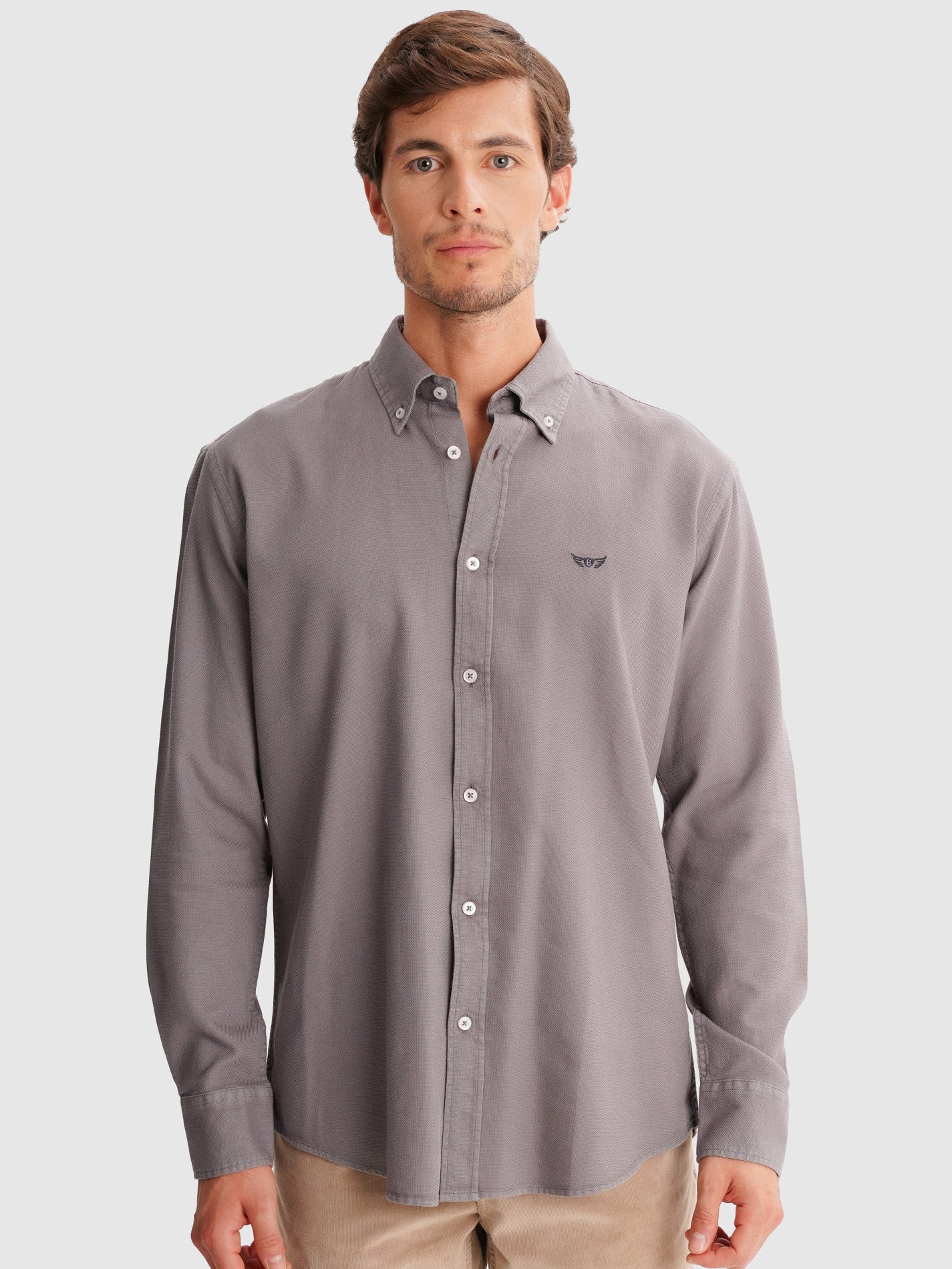 BLUE REGULAR FIT MR SHIRT. BLUE