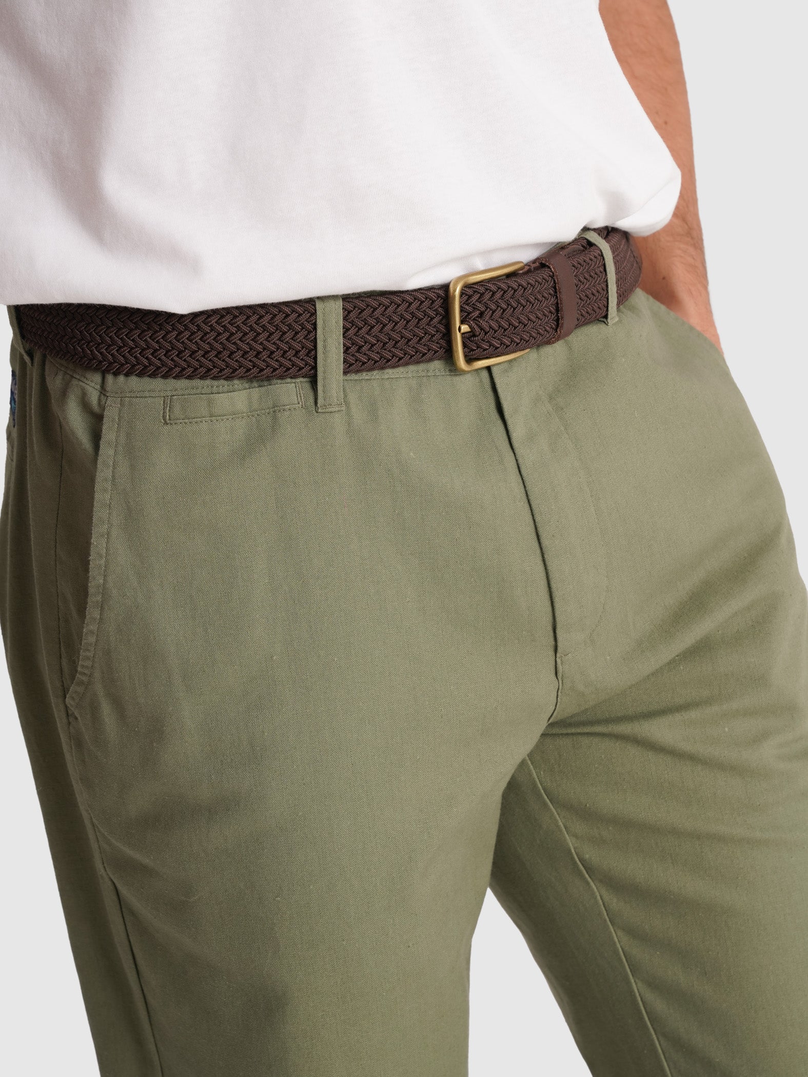 CALÇAS VERDES REGULAR FIT MR. BLUE